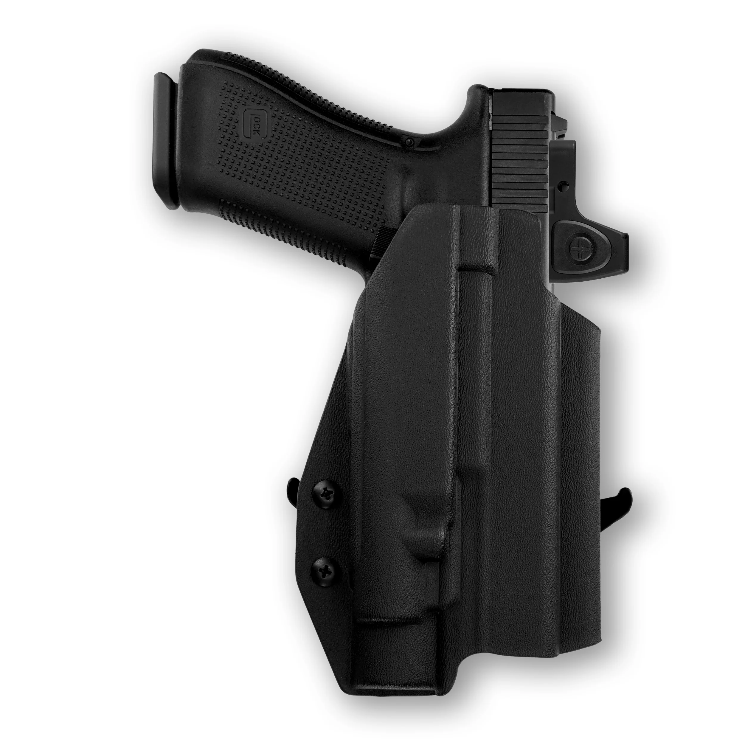Glock 17 Gen 6 with Olight PL-Pro Valkyrie Light Red Dot Optic Cut OWB Holster