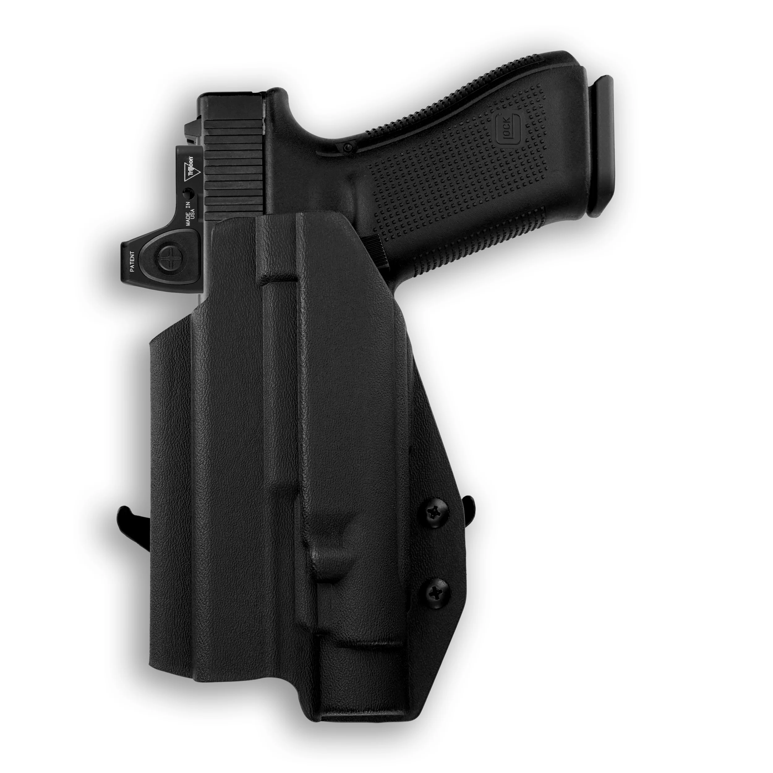 Glock 17 Gen 6 with Olight PL-Pro Valkyrie Light Red Dot Optic Cut OWB Holster - Image 3