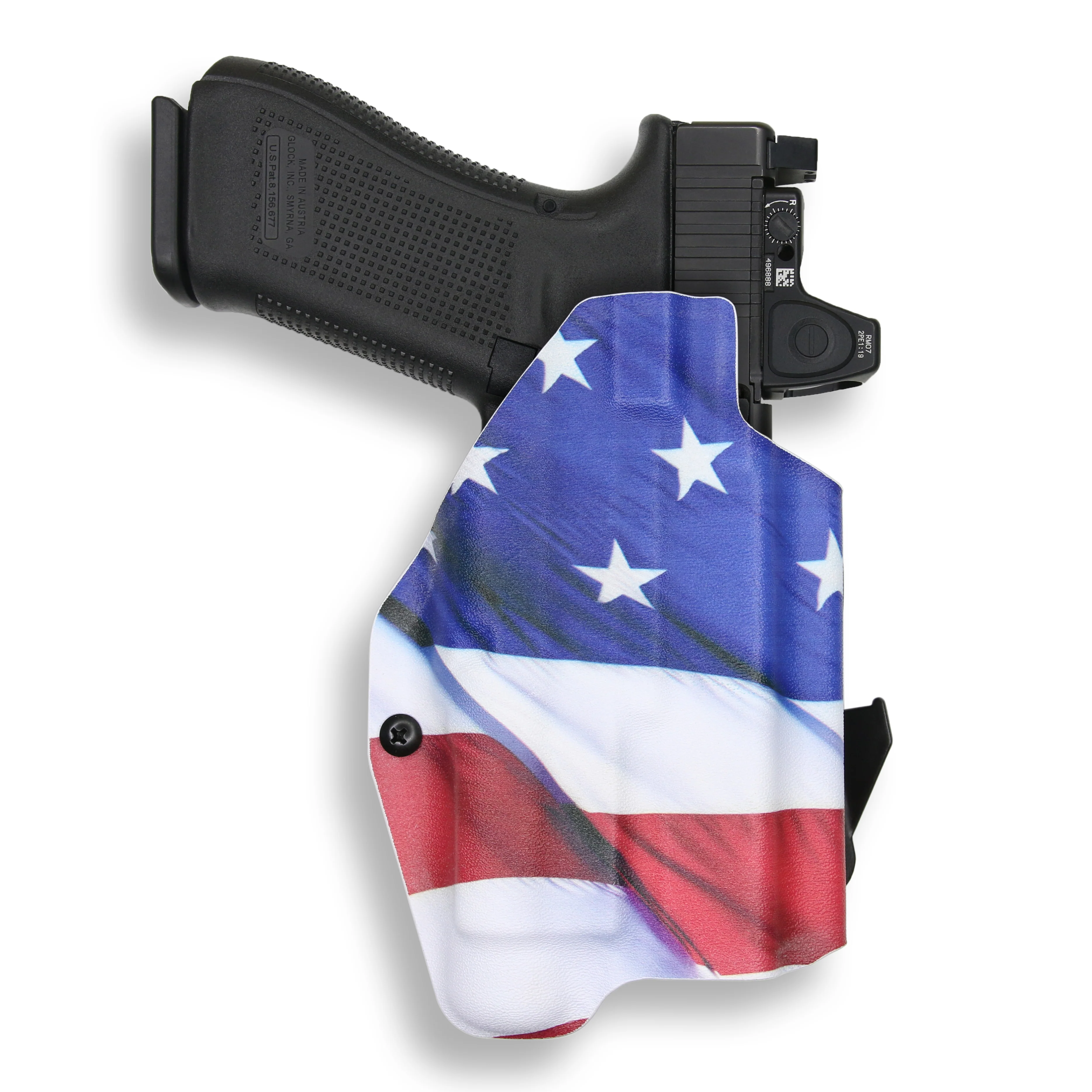 Glock 17 MOS with Streamlight TLR-1/1S/HL Light Red Dot Optic Cut OWB Holster - Image 9