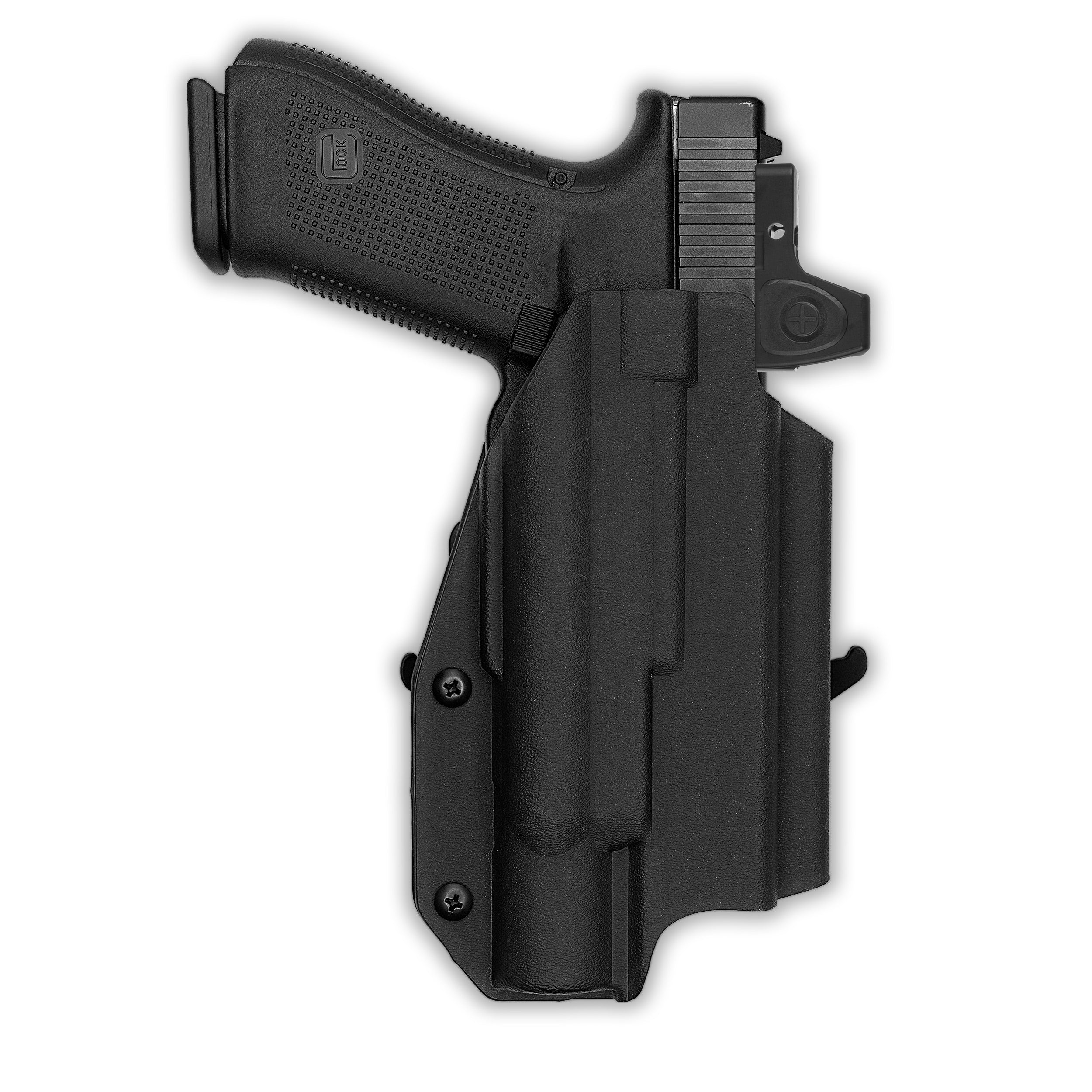 Glock 17 MOS with Surefire X300T-B Light Red Dot Optic Cut OWB Holster