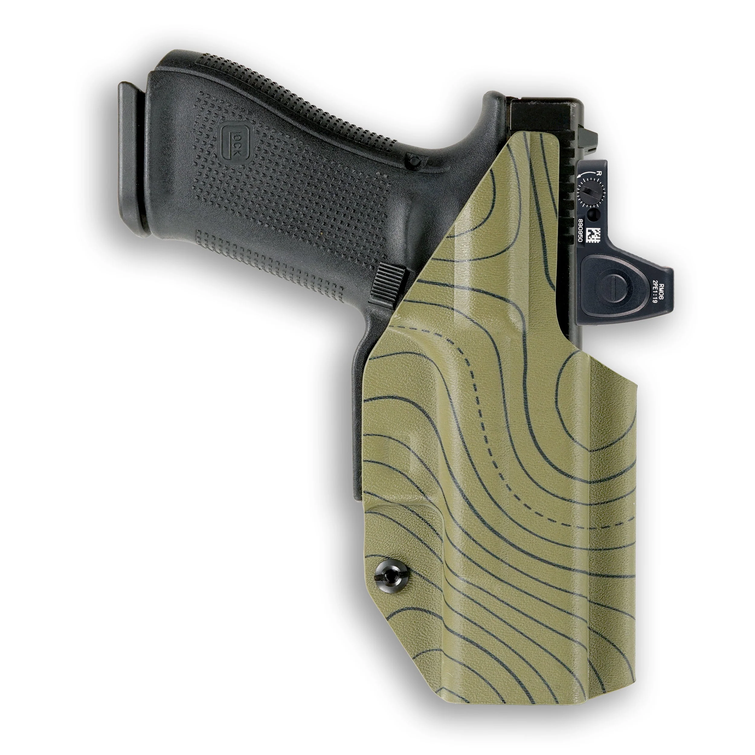 Glock 19/19X Gen 6 with Olight PL-Mini 2 Valkyrie Light Red Dot Optic Cut IWB Holster - Image 110