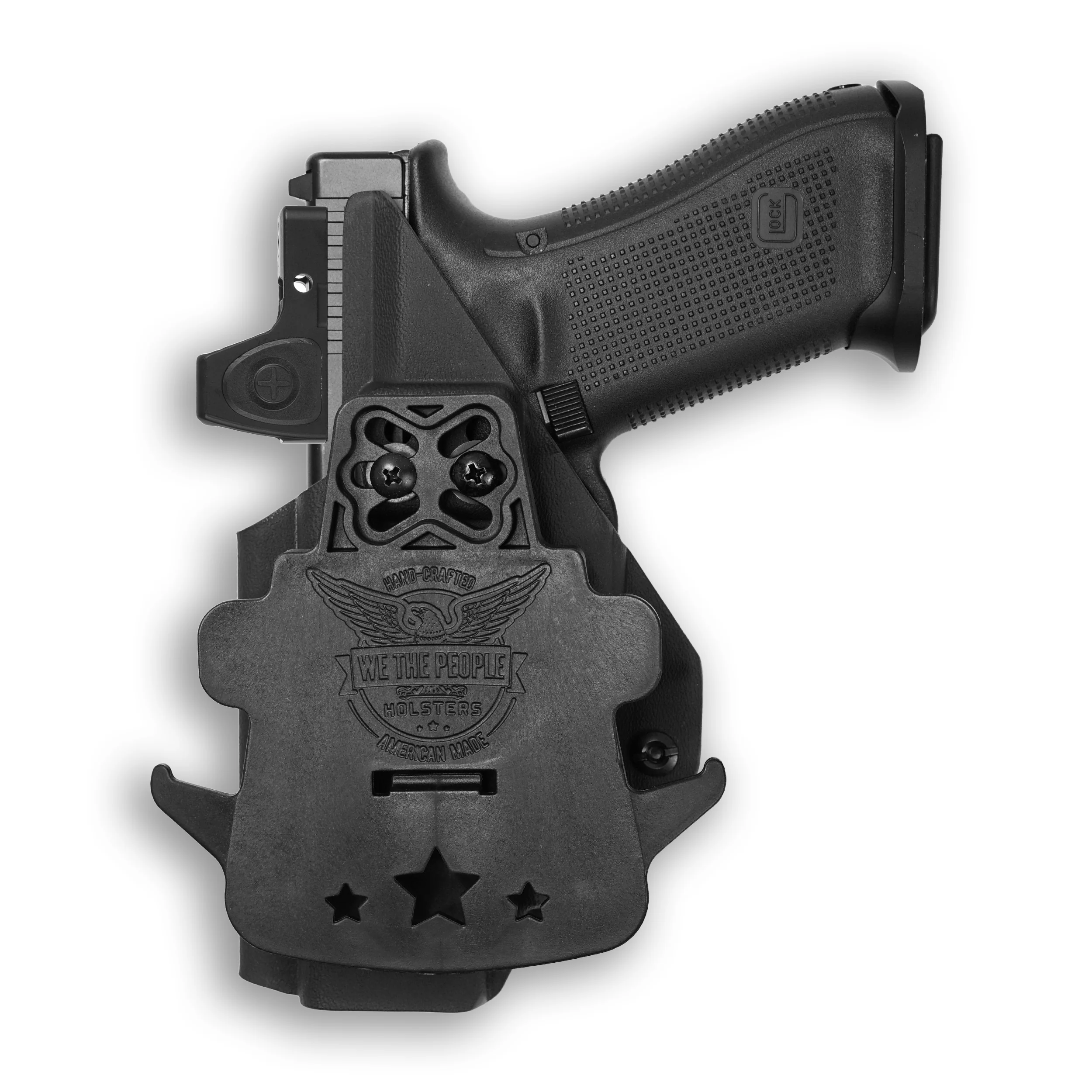 Glock 22 Gen 1-4 MOS with Olight PL-Mini 2 Valkyrie Light Red Dot Optic Cut OWB Holster - Image 2
