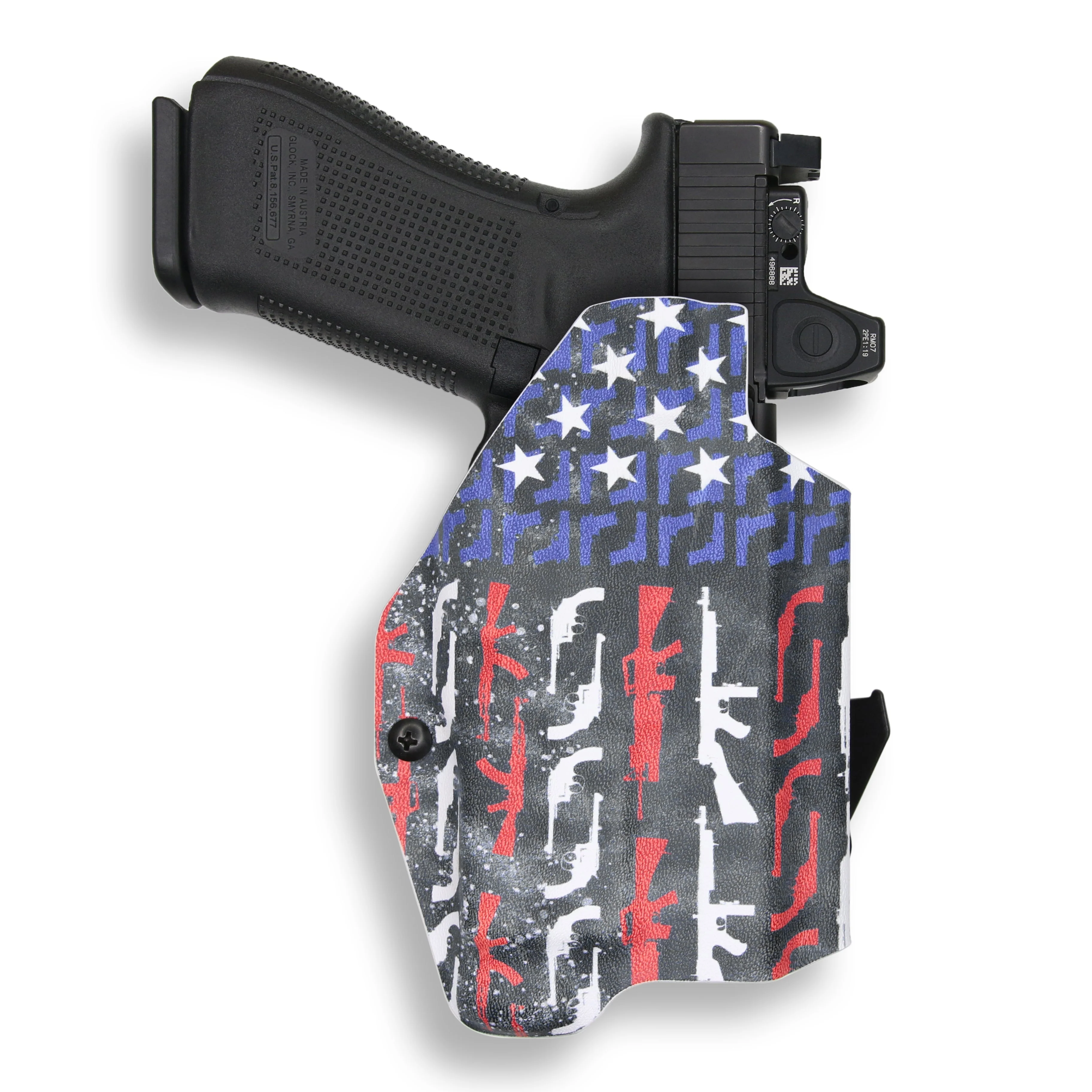 Glock 22 Gen 1-4 MOS with Streamlight TLR-1/1S/HL Light Red Dot Optic Cut OWB Holster - Image 35