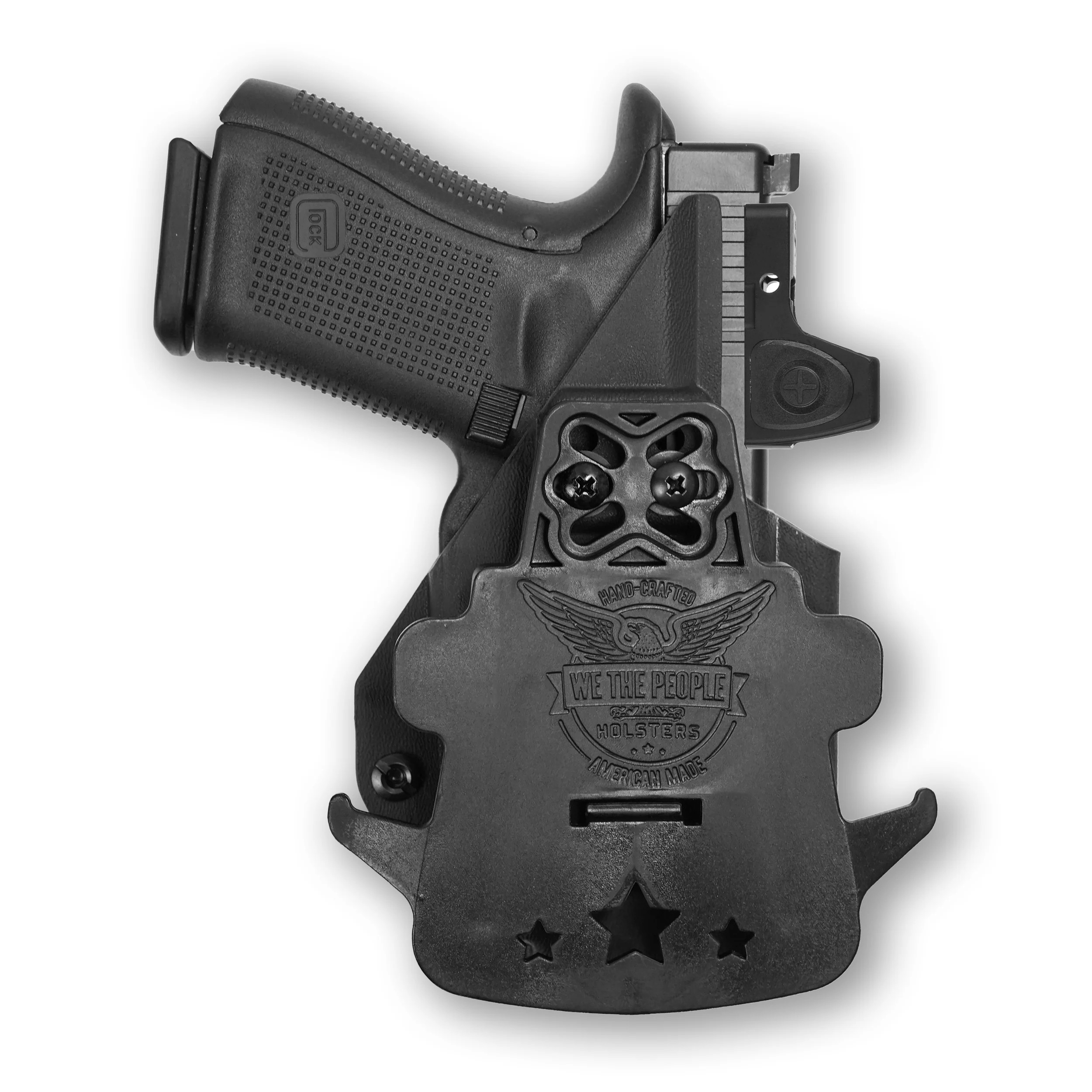 Glock 23 Gen 1-4 MOS with Olight PL-Mini 2 Valkyrie Light Red Dot Optic Cut OWB Holster - Image 4