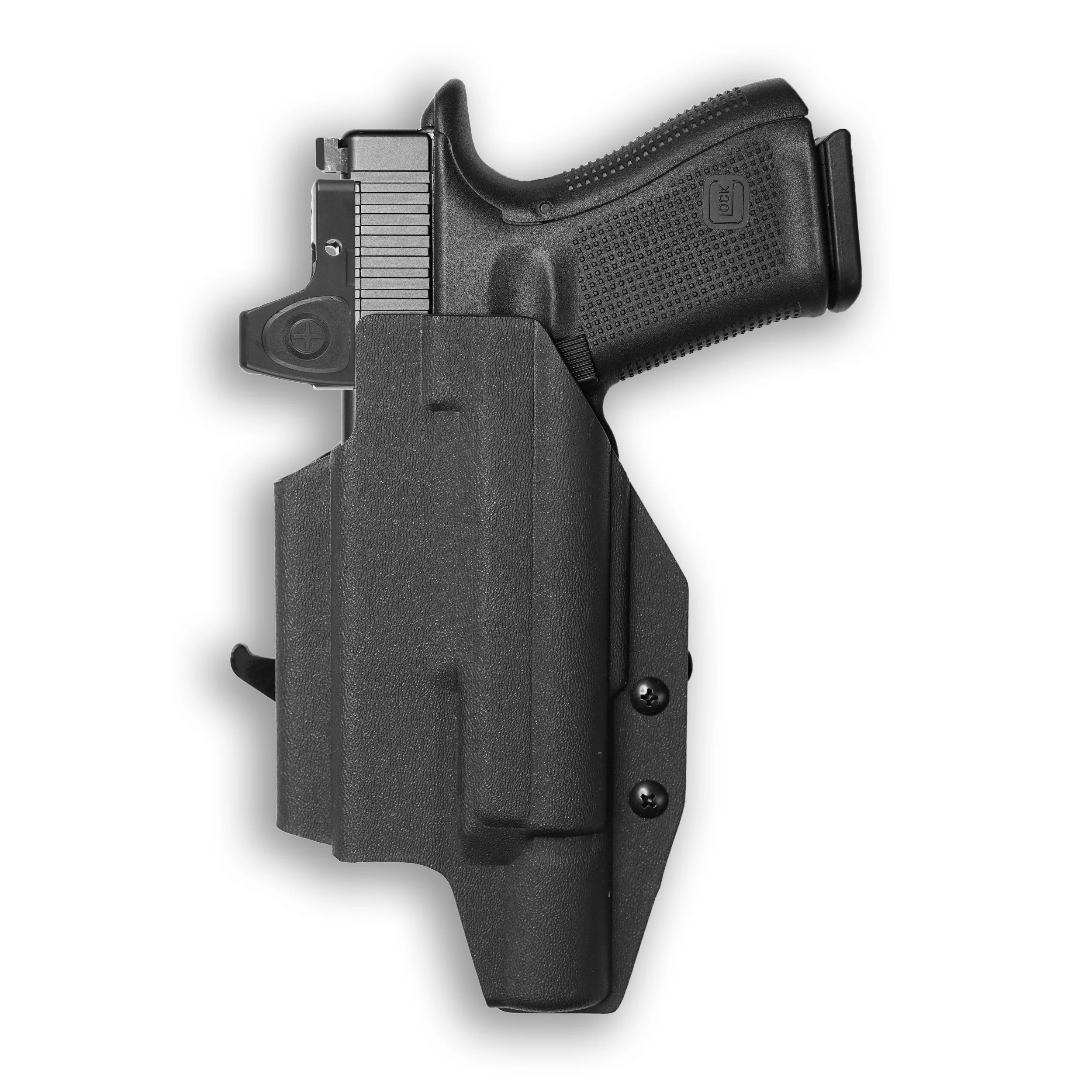 Glock 23 Gen 5 MOS with Surefire X300U-A Light Red Dot Optic Cut OWB Holster - Image 3