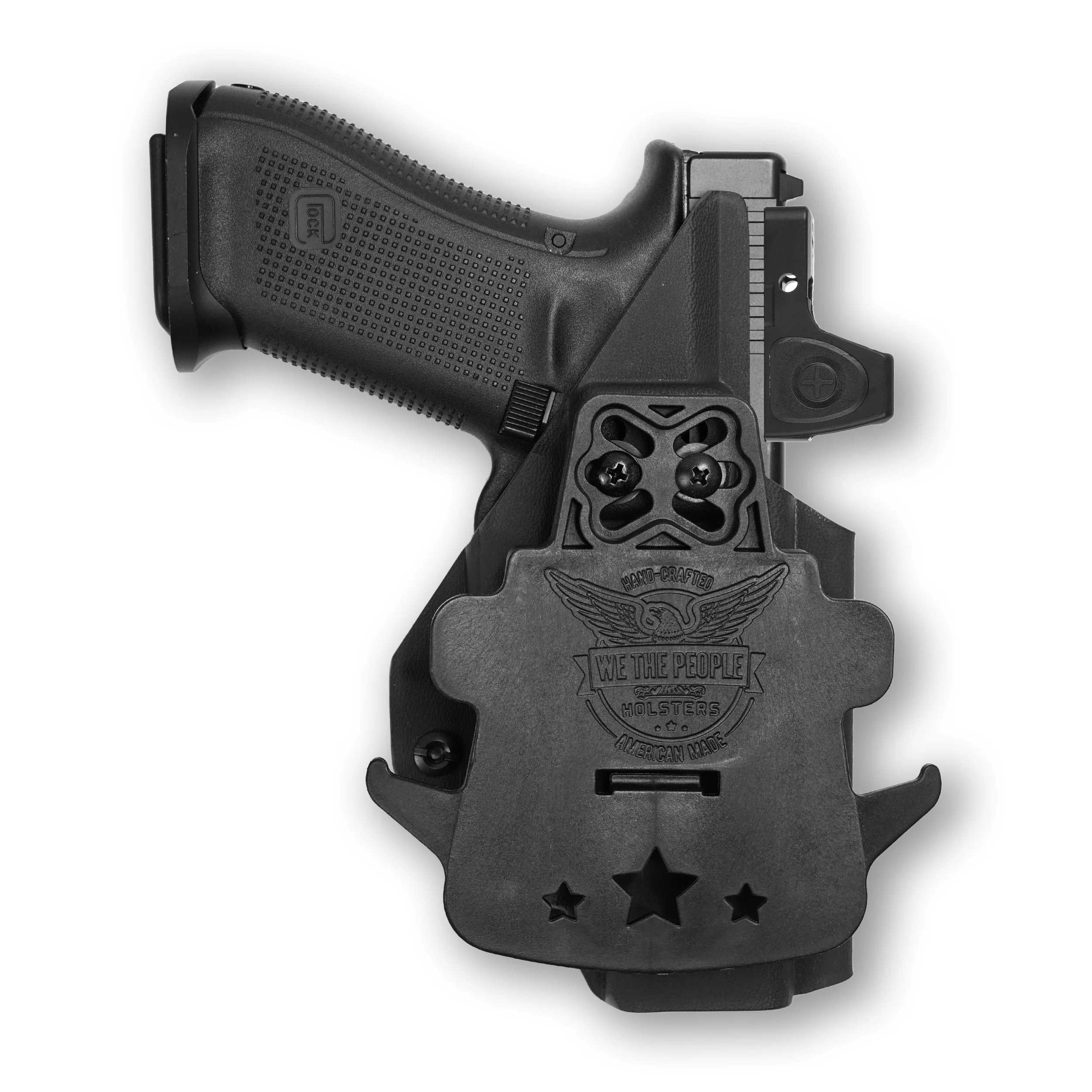 Glock 31 MOS with Olight PL-Mini 2 Valkyrie Light Red Dot Optic Cut OWB Holster - Image 4