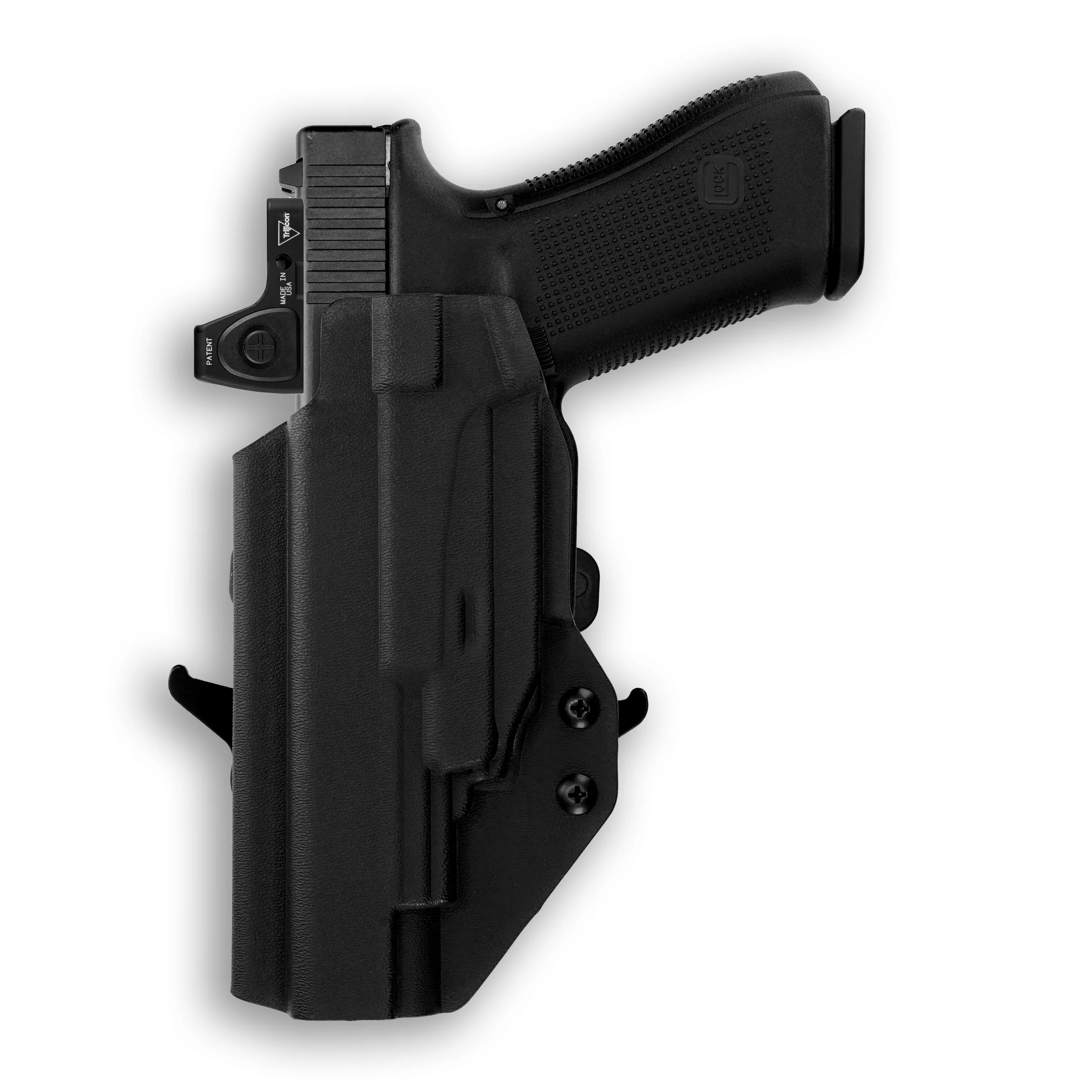 Glock 34 MOS with Crimson Trace CMR-201 Rail Master Universal Laser Red Dot Optic Cut OWB Holster - Image 3