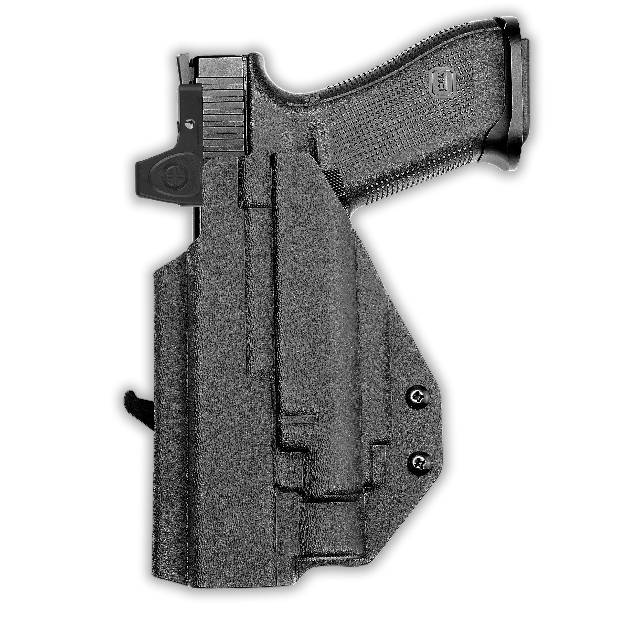Glock 35 MOS with Olight Baldr Pro Light Red Dot Optic Cut OWB Holster - Image 3
