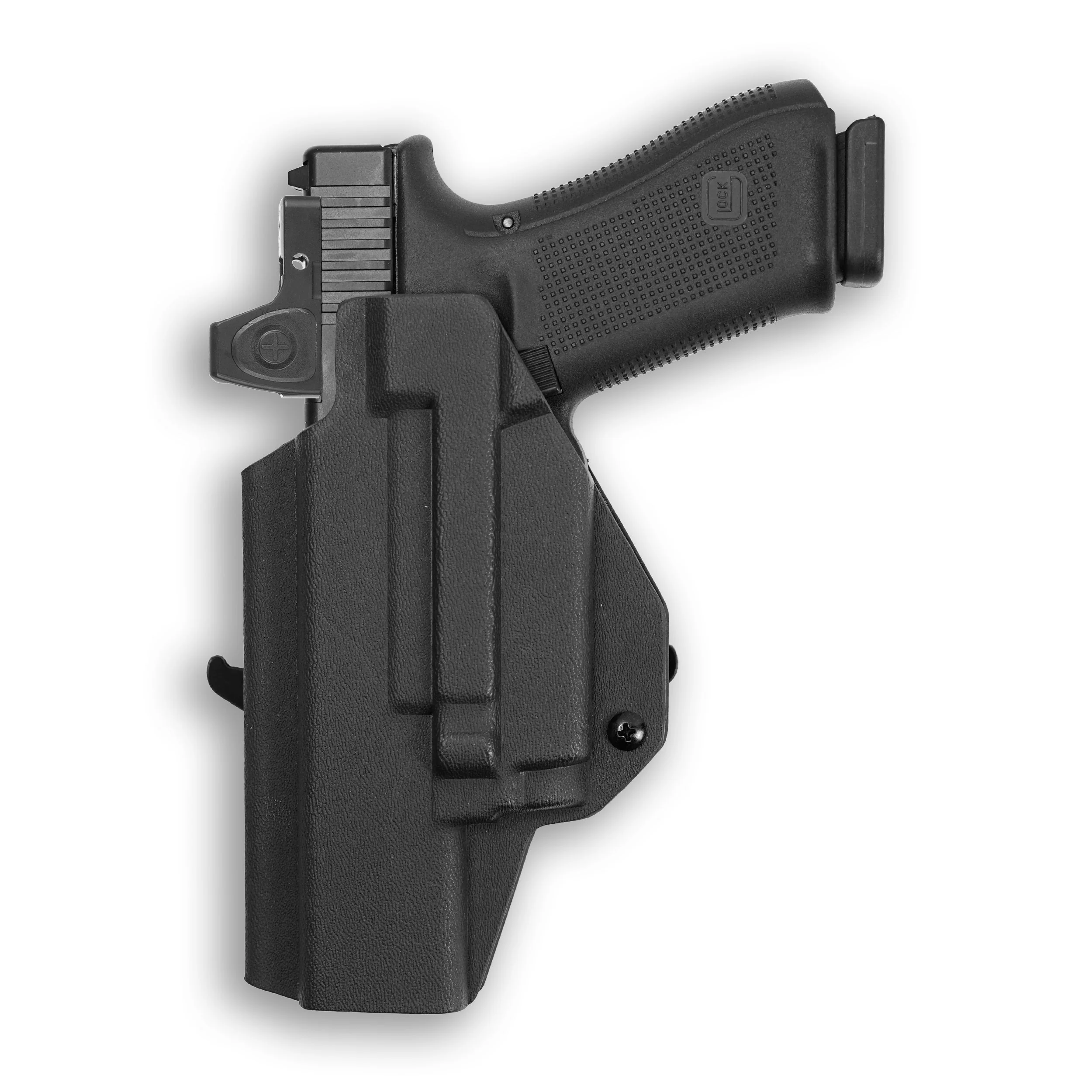 Glock 35 MOS with Olight Baldr RL Mini Light Red Dot Optic Cut OWB Holster - Image 3