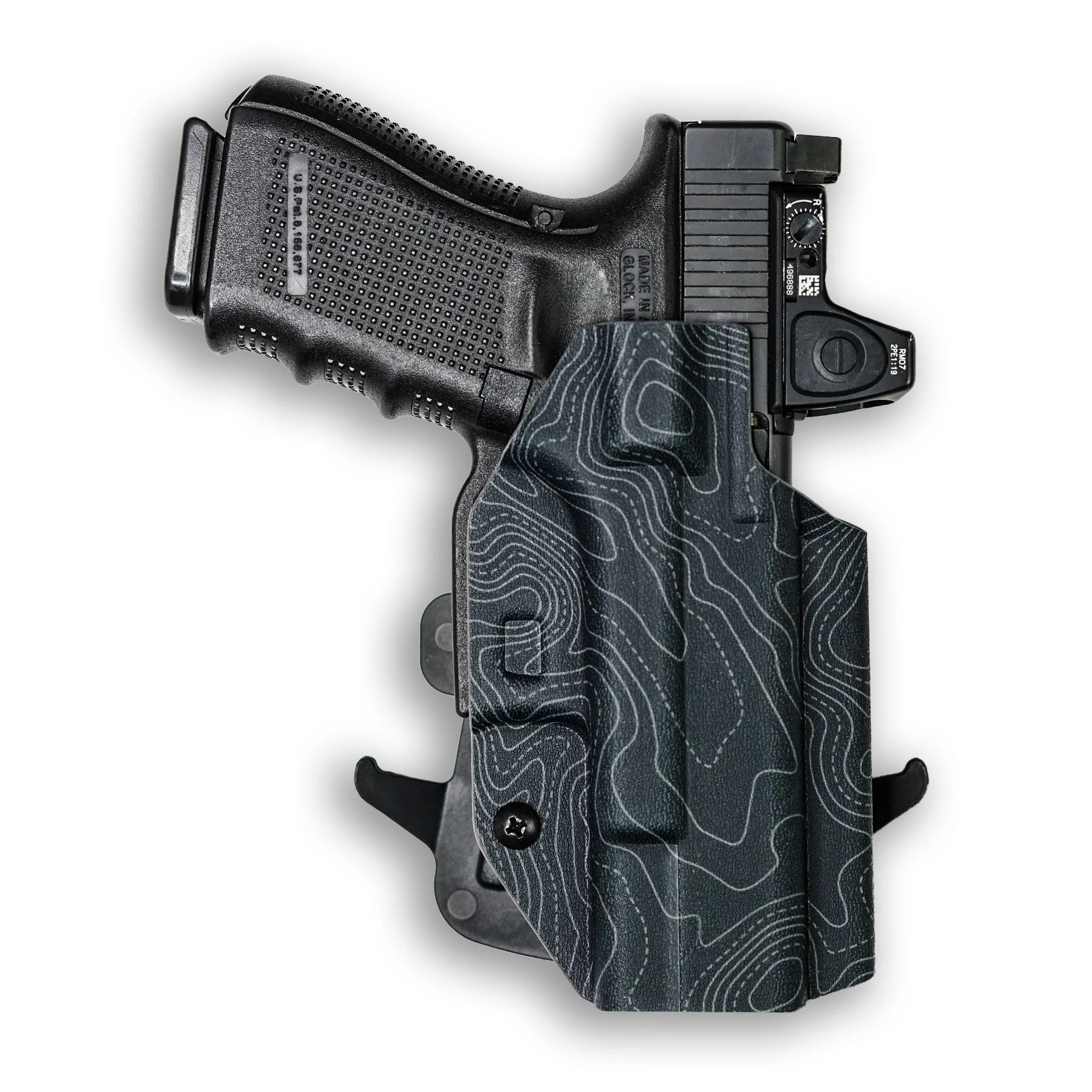 Glock 35 MOS with Olight Baldr RL Mini Light Red Dot Optic Cut OWB Holster - Image 47