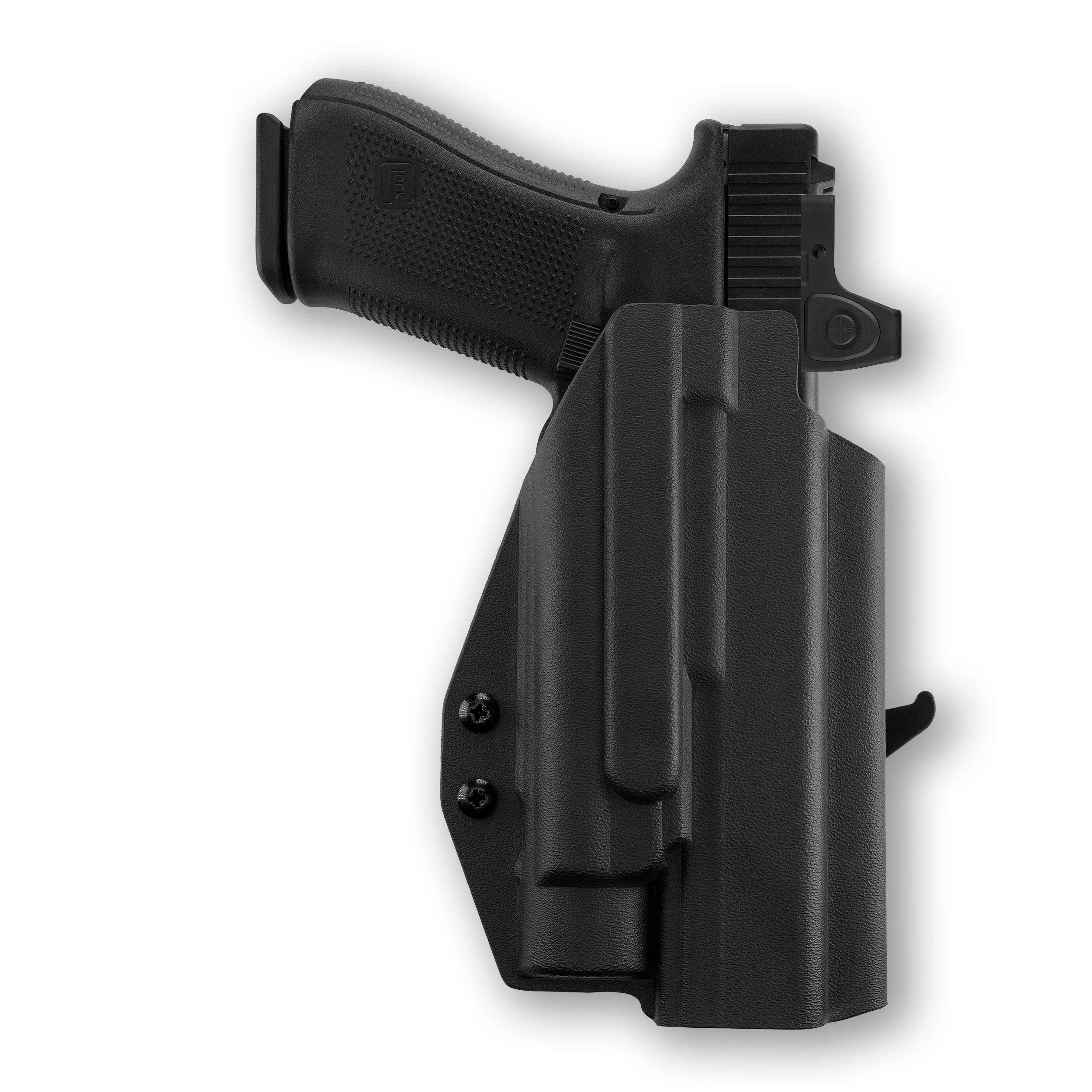 Glock 34 MOS with Streamlight TLR-1 HL-X Light Red Dot Optic Cut OWB Holster