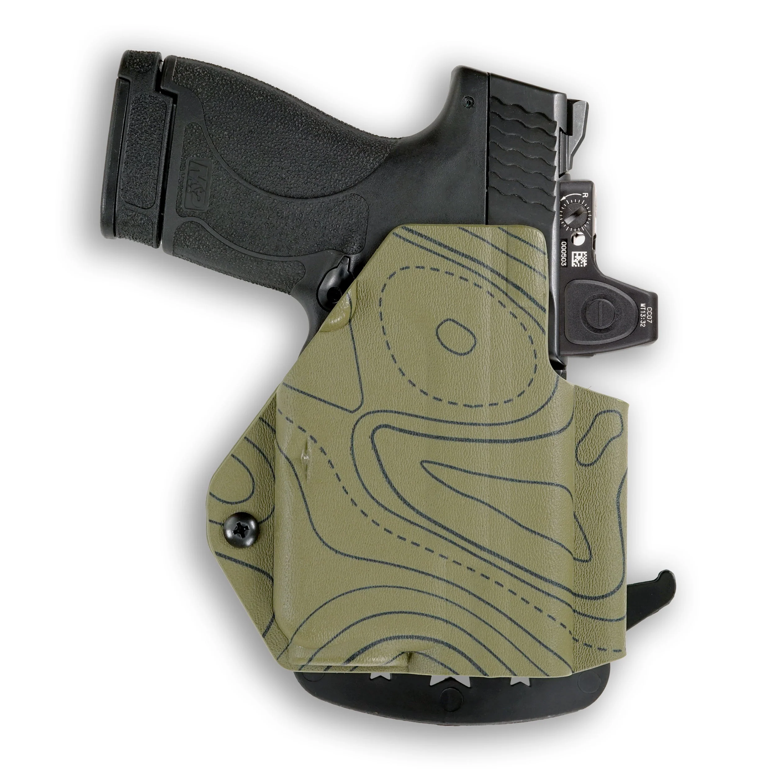 Glock 43X Rail with Railed Streamlight TLR-6 Light/Laser Red Dot Optic Cut OWB Holster - Image 107