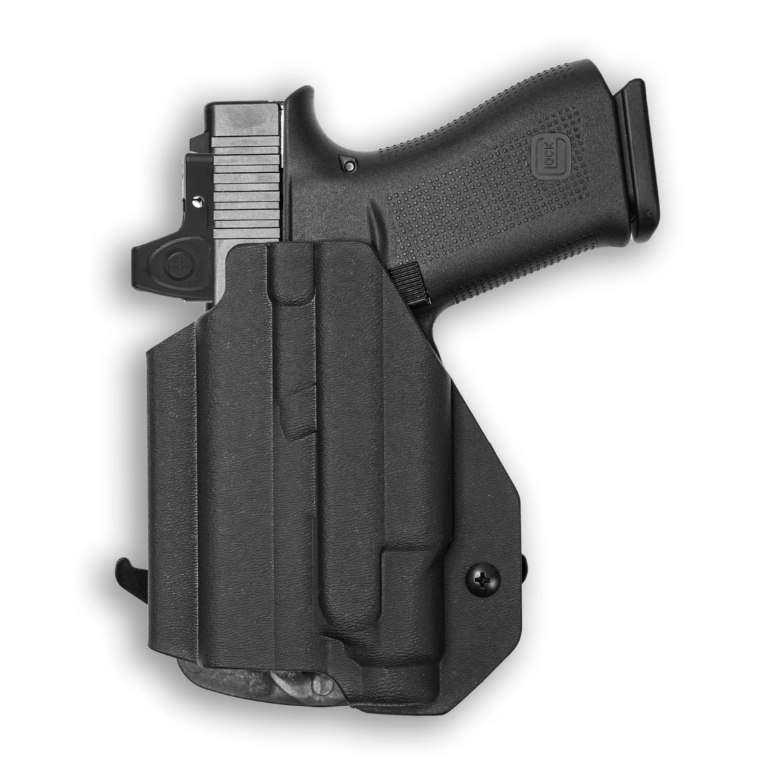 Glock 43X Rail with Streamlight TLR-7 Sub Light Red Dot Optic Cut OWB Holster - Image 3