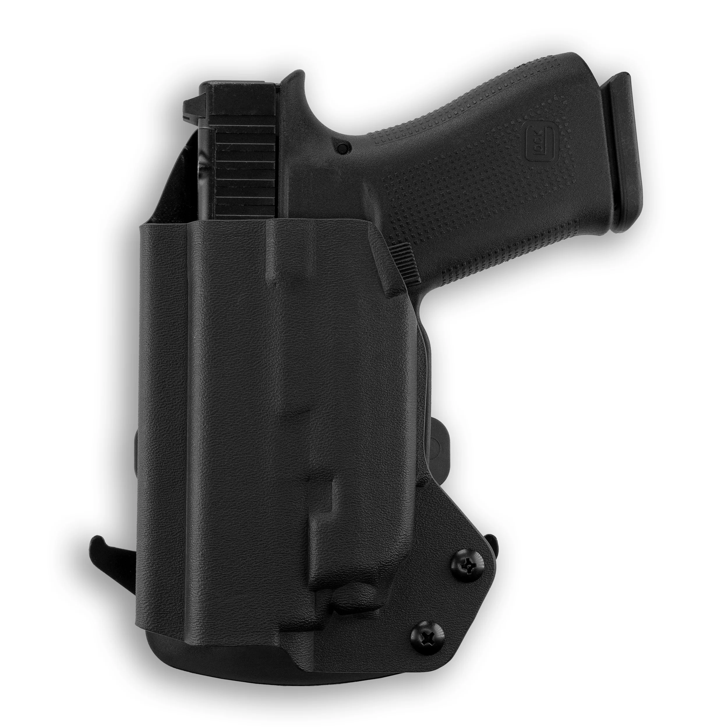 Glock 43X with Crimson Trace CMR-201 Rail Master Universal Laser OWB Holster - Image 3