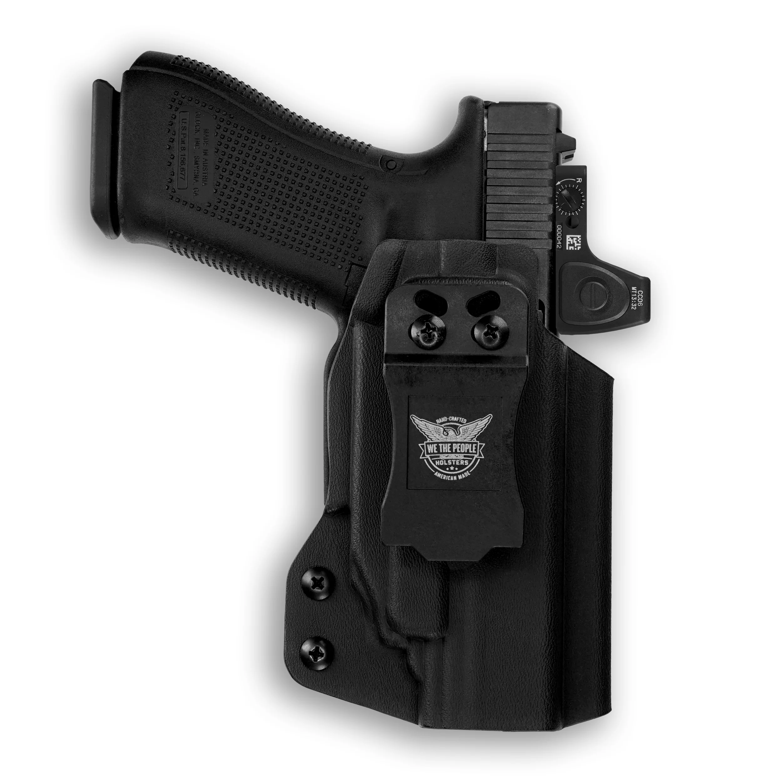 Glock 19/19X MOS with Crimson Trace CMR-201 Rail Master Universal Laser Red Dot Optic Cut IWB Holster