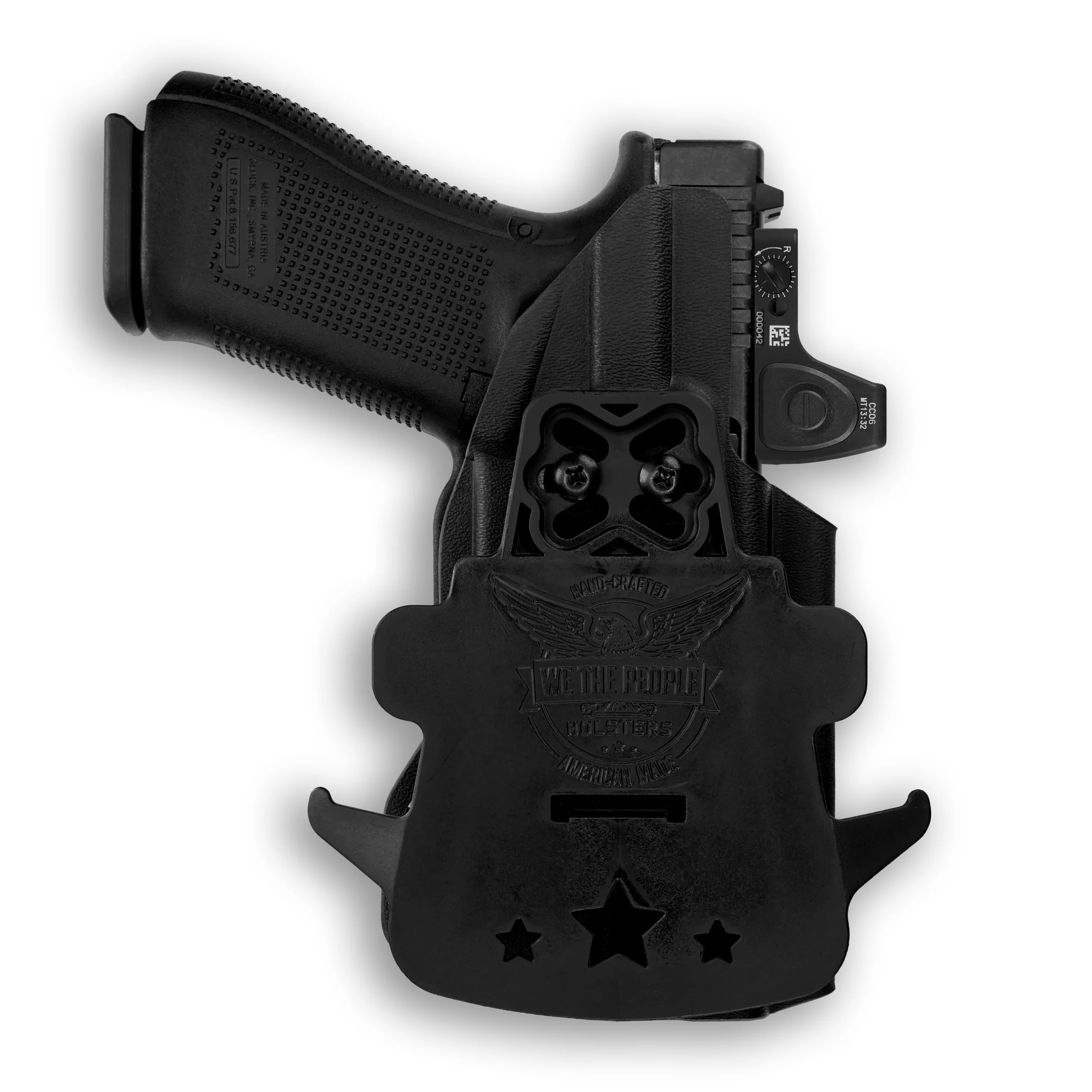Glock 19/19X Gen 6 with Crimson Trace CMR-201 Rail Master Universal Laser Red Dot Optic Cut OWB Holster - Image 4