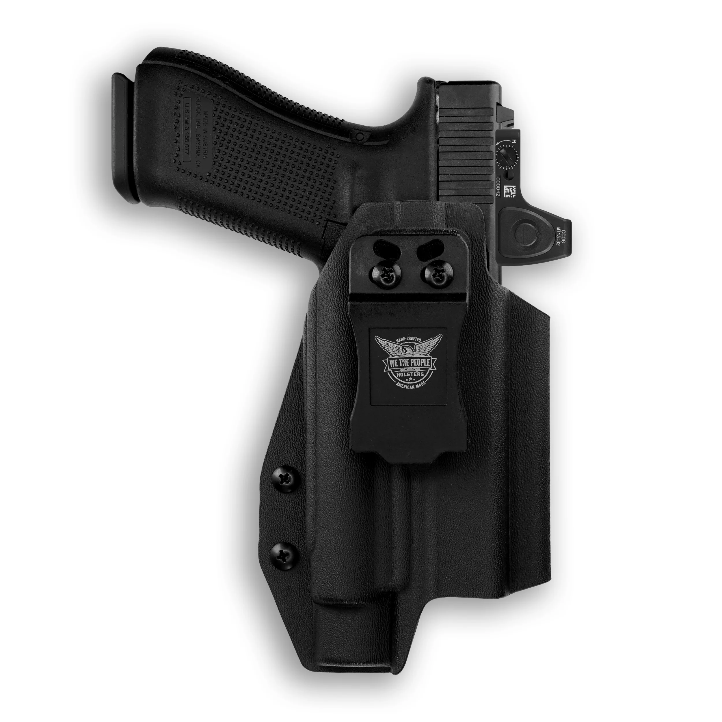 Glock 32 MOS with Olight PL-Pro Valkyrie Light Red Dot Optic Cut IWB Holster