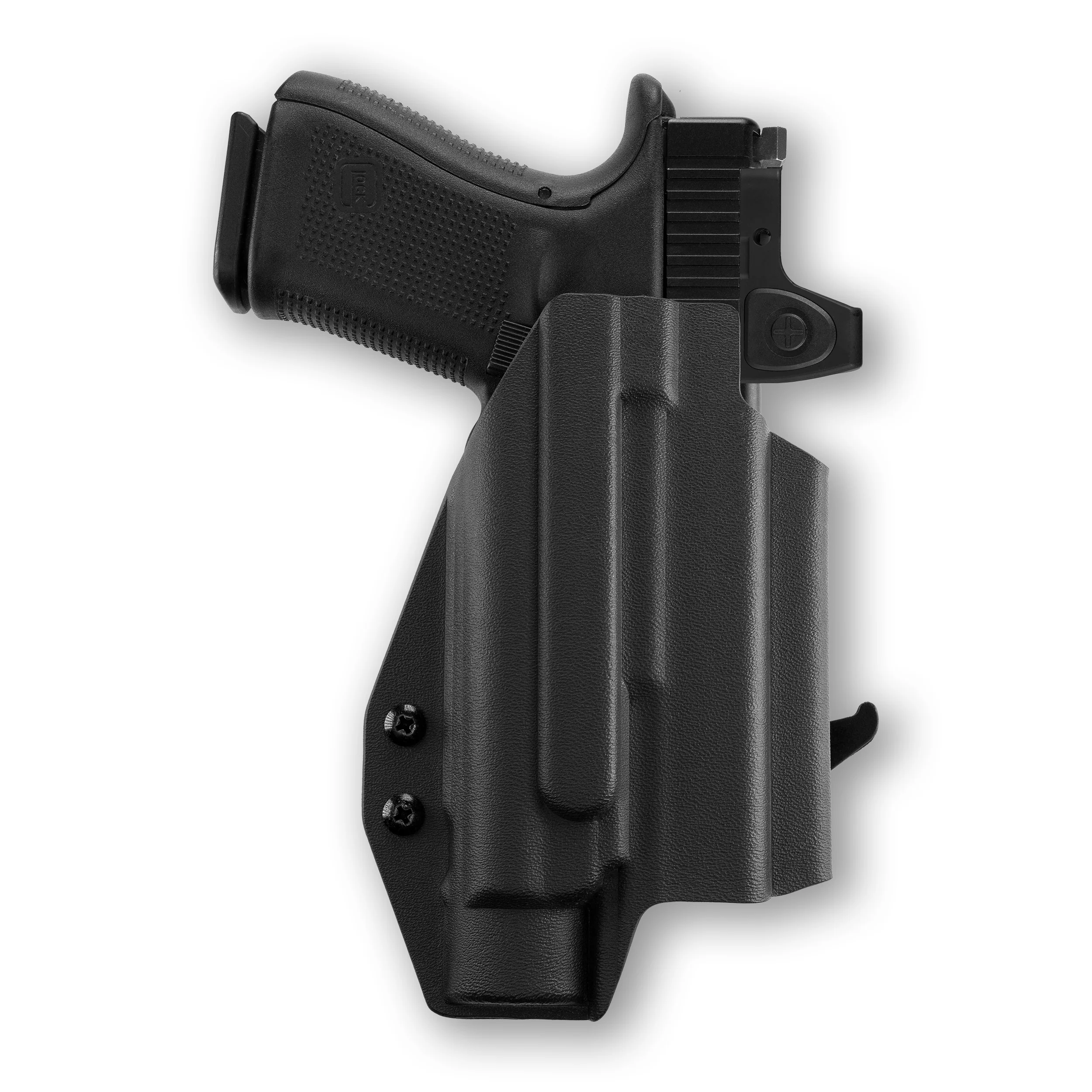 Glock 45 MOS with Streamlight TLR-1 HL-X Light Red Dot Optic Cut OWB Holster