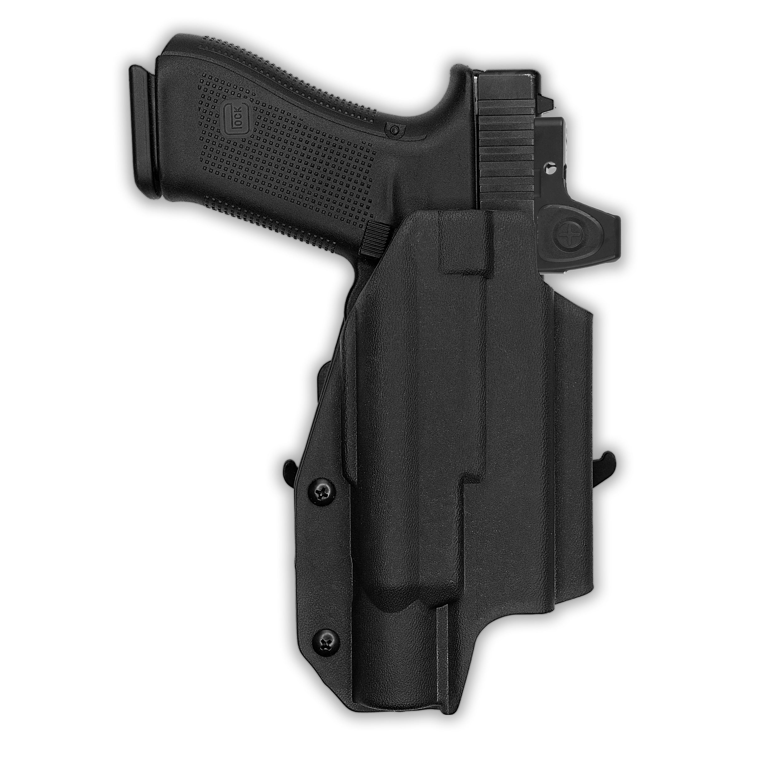 Glock 44 with Surefire X300T-B Light Red Dot Optic Cut OWB Holster