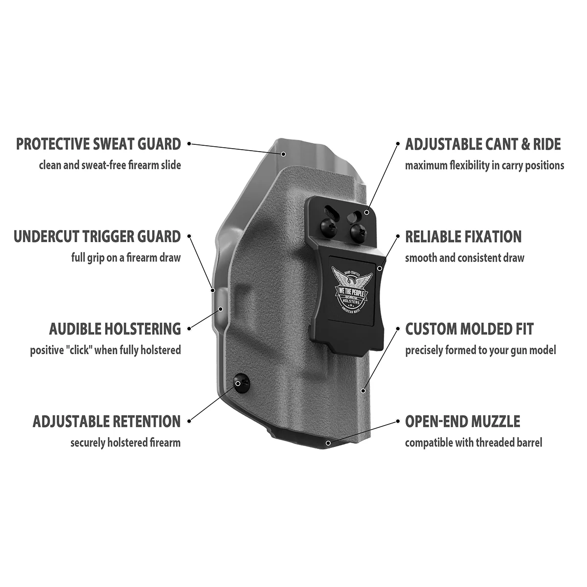Gray Custom Printed Holster - IWB Kydex Holster - Image 9