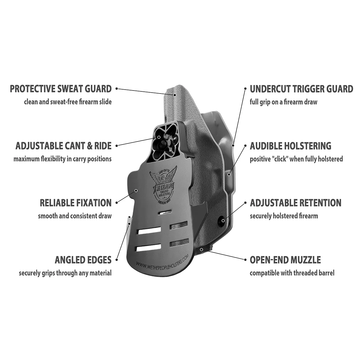 Gray Custom Printed Holster - OWB Kydex Holster - Image 9