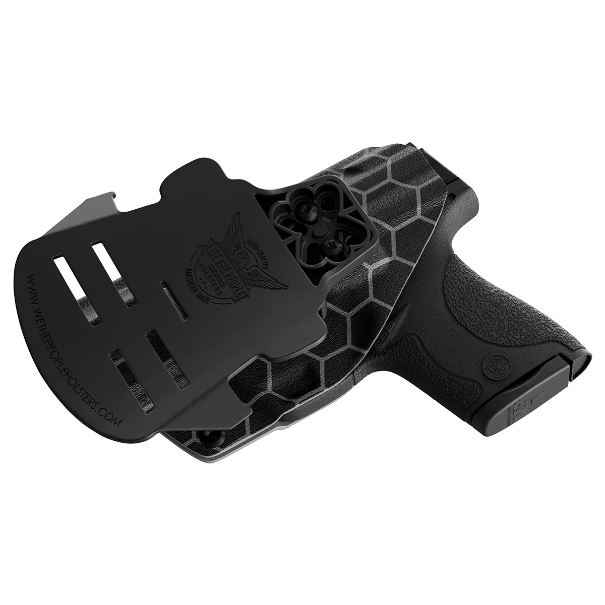Gray Honeycomb Custom Printed Holster - OWB Kydex Holster - Image 4