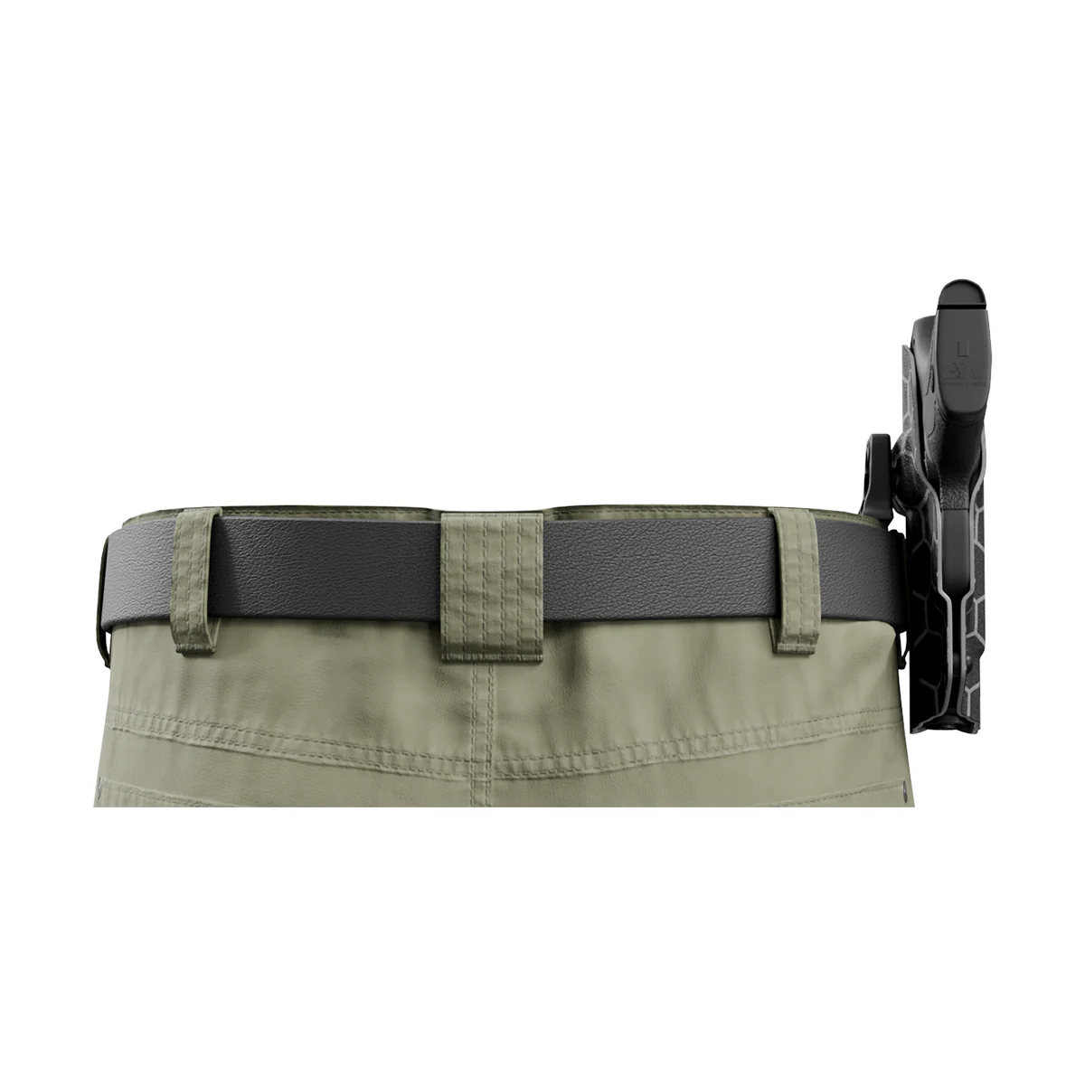 Gray Honeycomb Custom Printed Holster - OWB Kydex Holster - Image 8