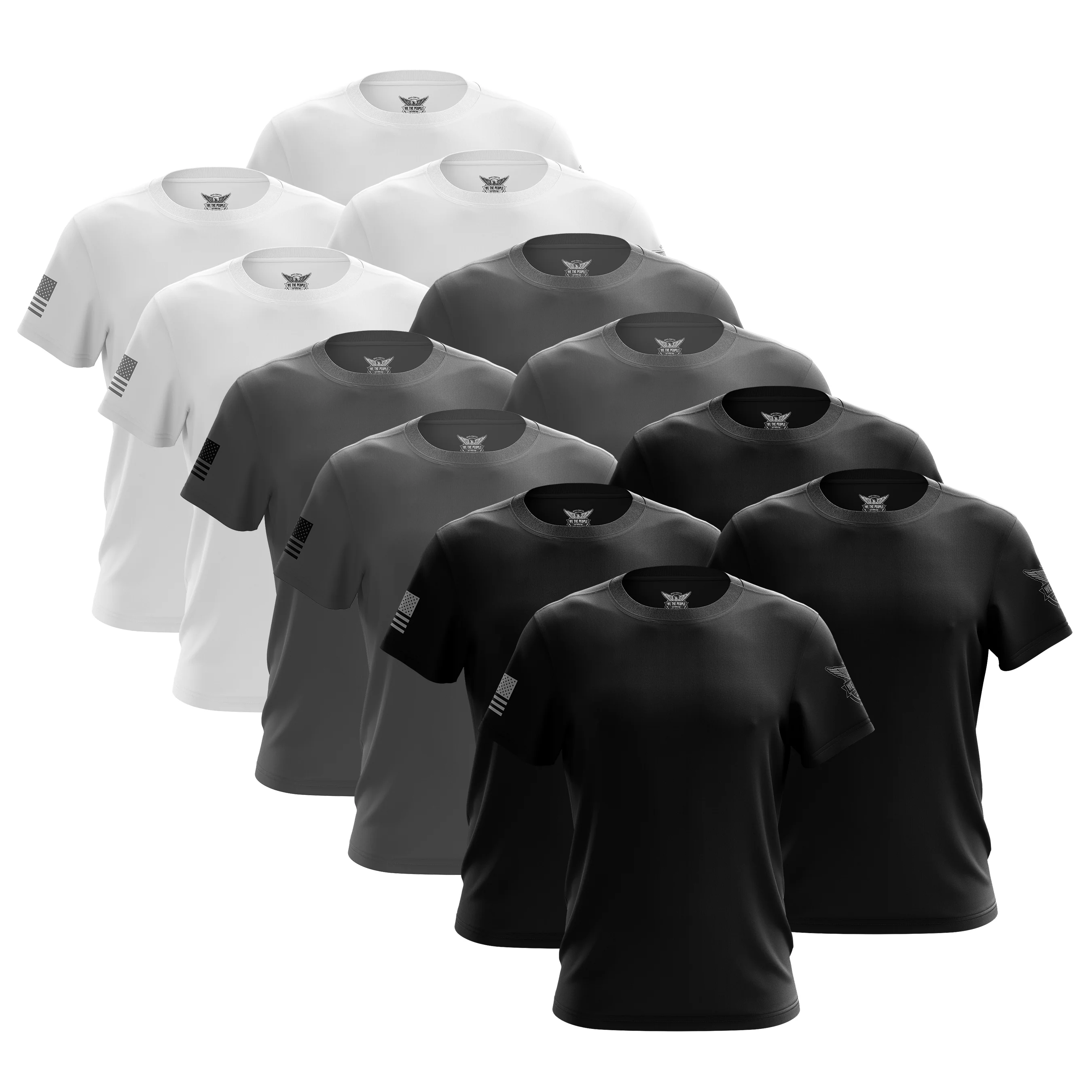 Grayscale Freedom Short Sleeve Shirt Bundle (12 Pack)