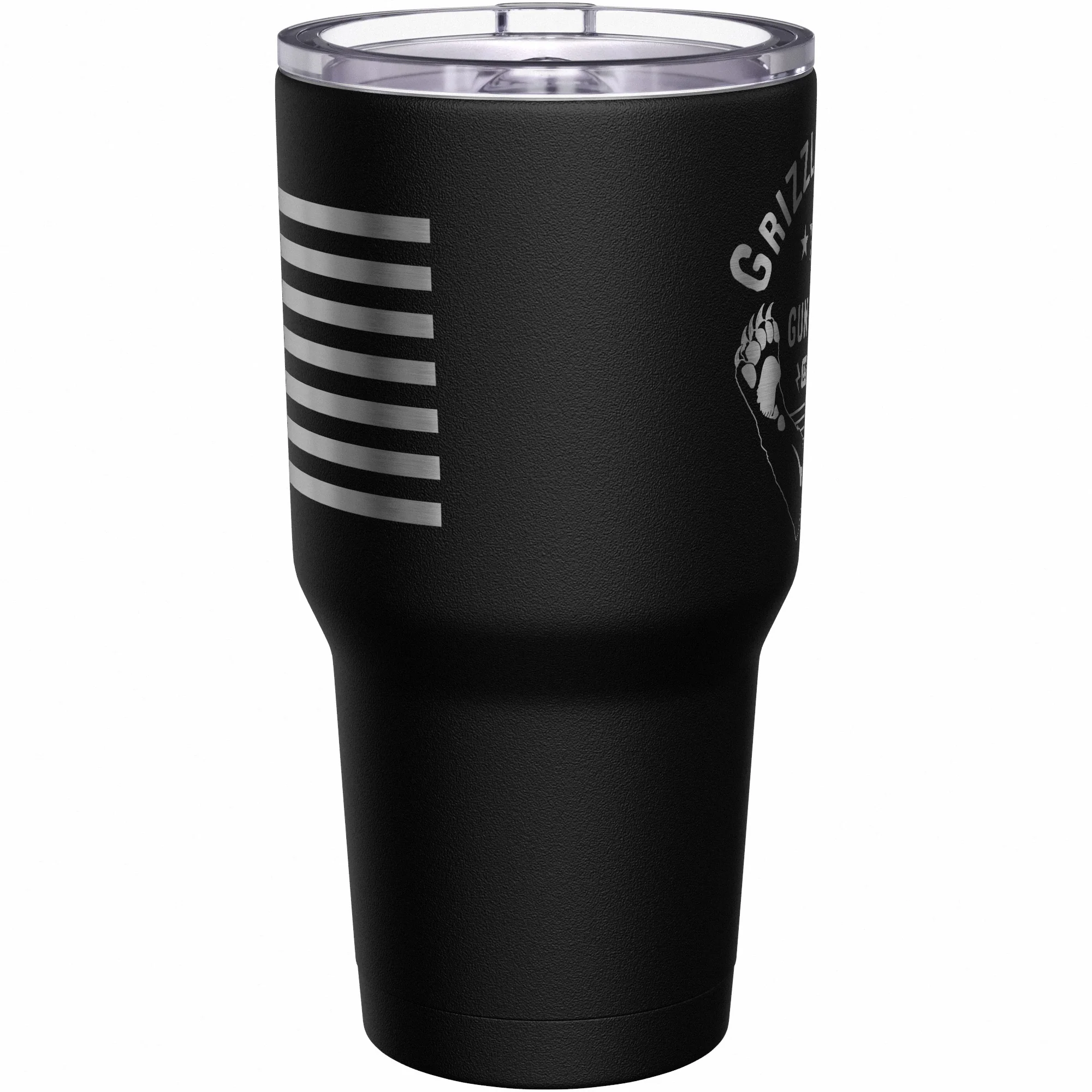 Grizzly Paws Gun Club + American Flag Stainless Steel Tumbler - Image 3