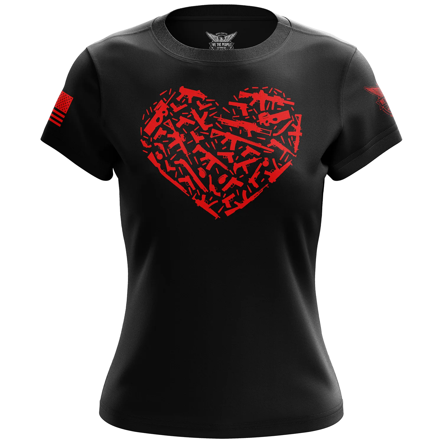 Gun Heart Women's Short Sleeve Shirt