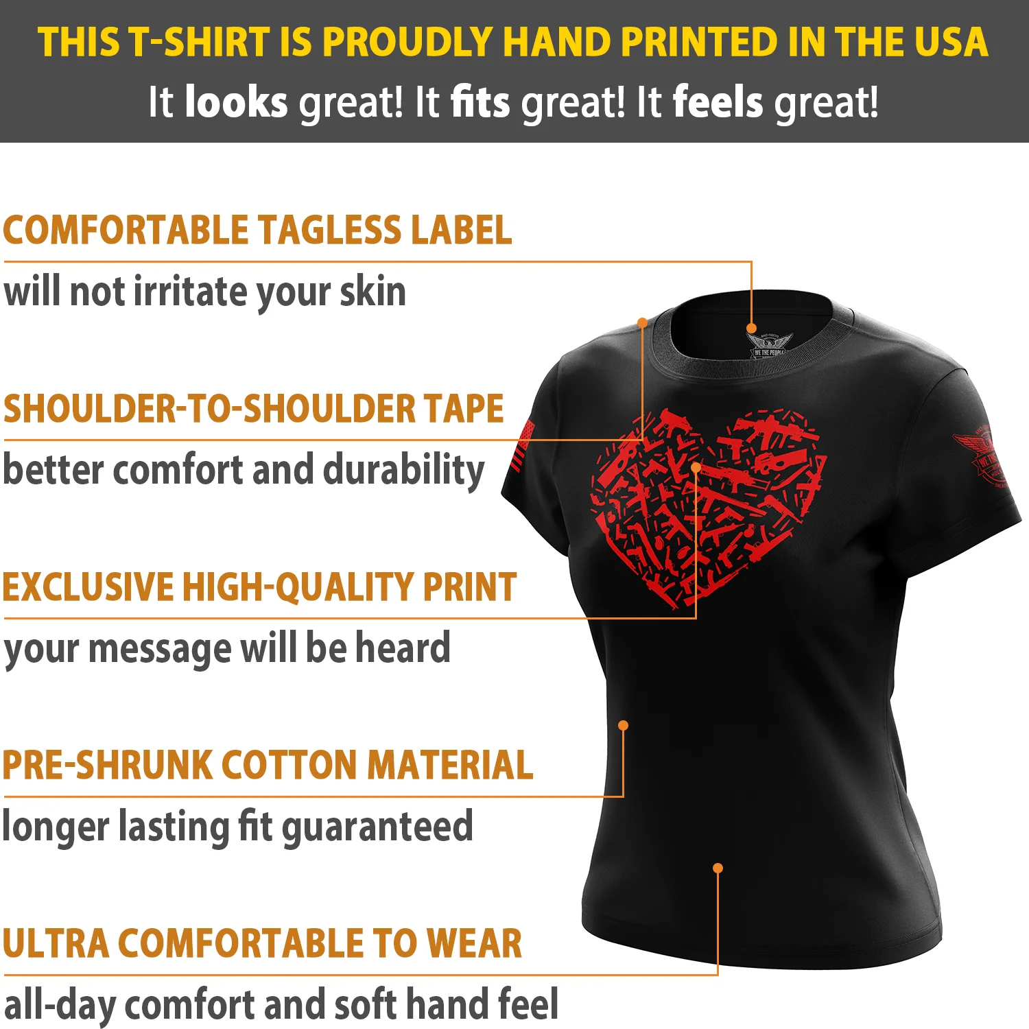 Gun Heart Women's Short Sleeve Shirt - Image 6