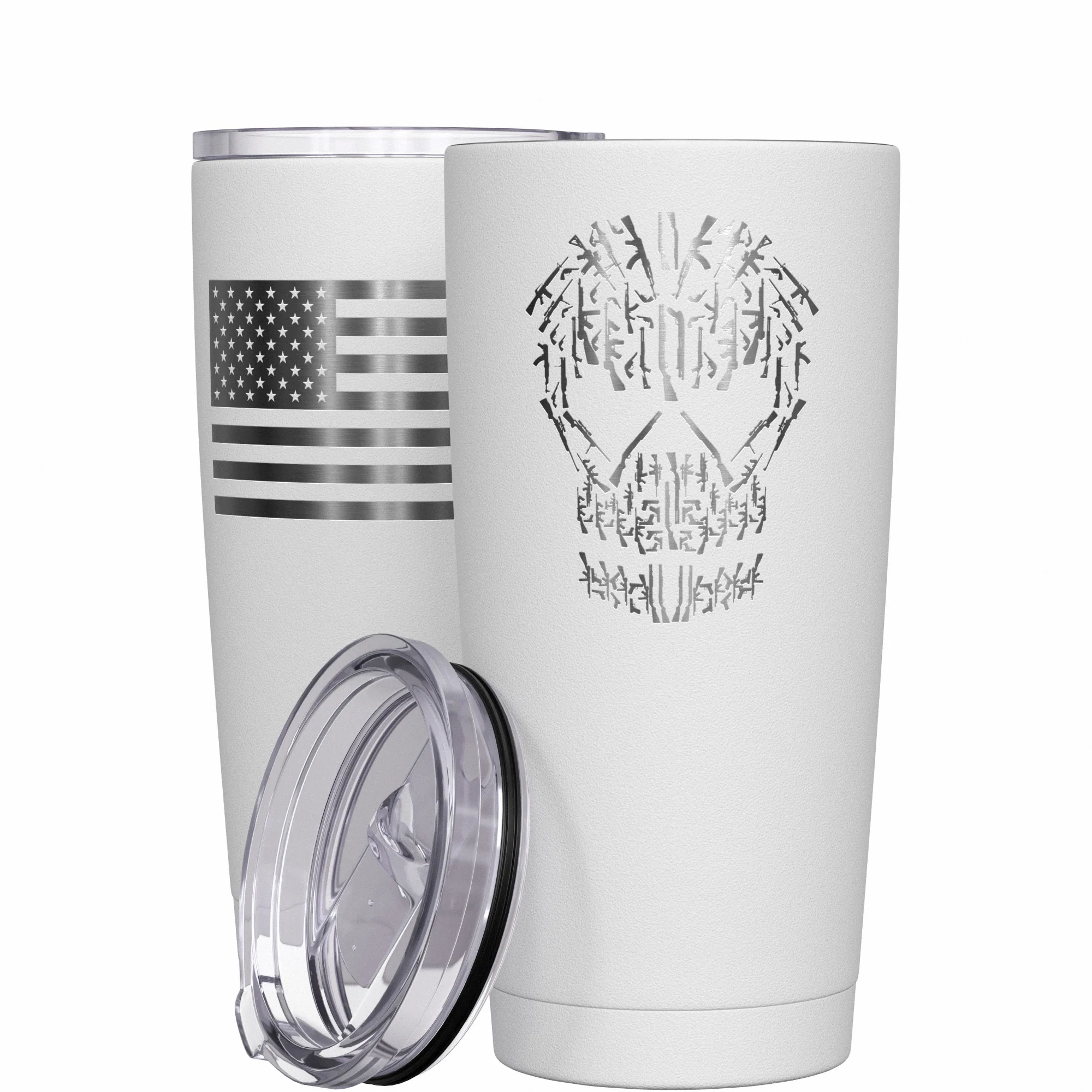 Gun Skull Stainless Steel Tumbler - Image 12