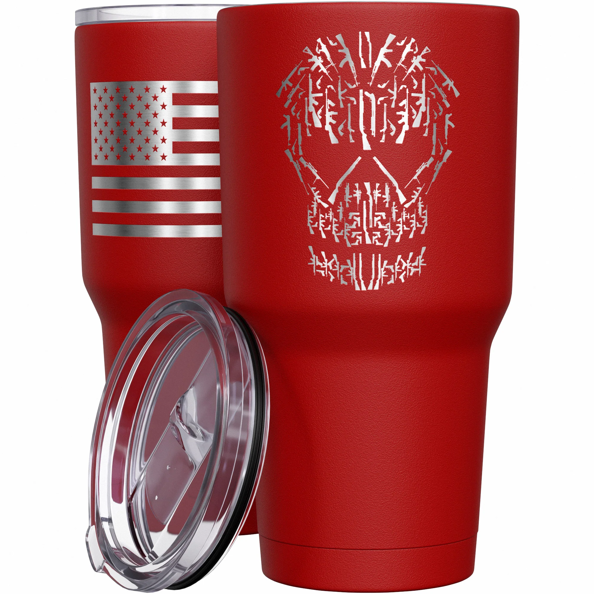 Gun Skull Stainless Steel Tumbler - Image 8