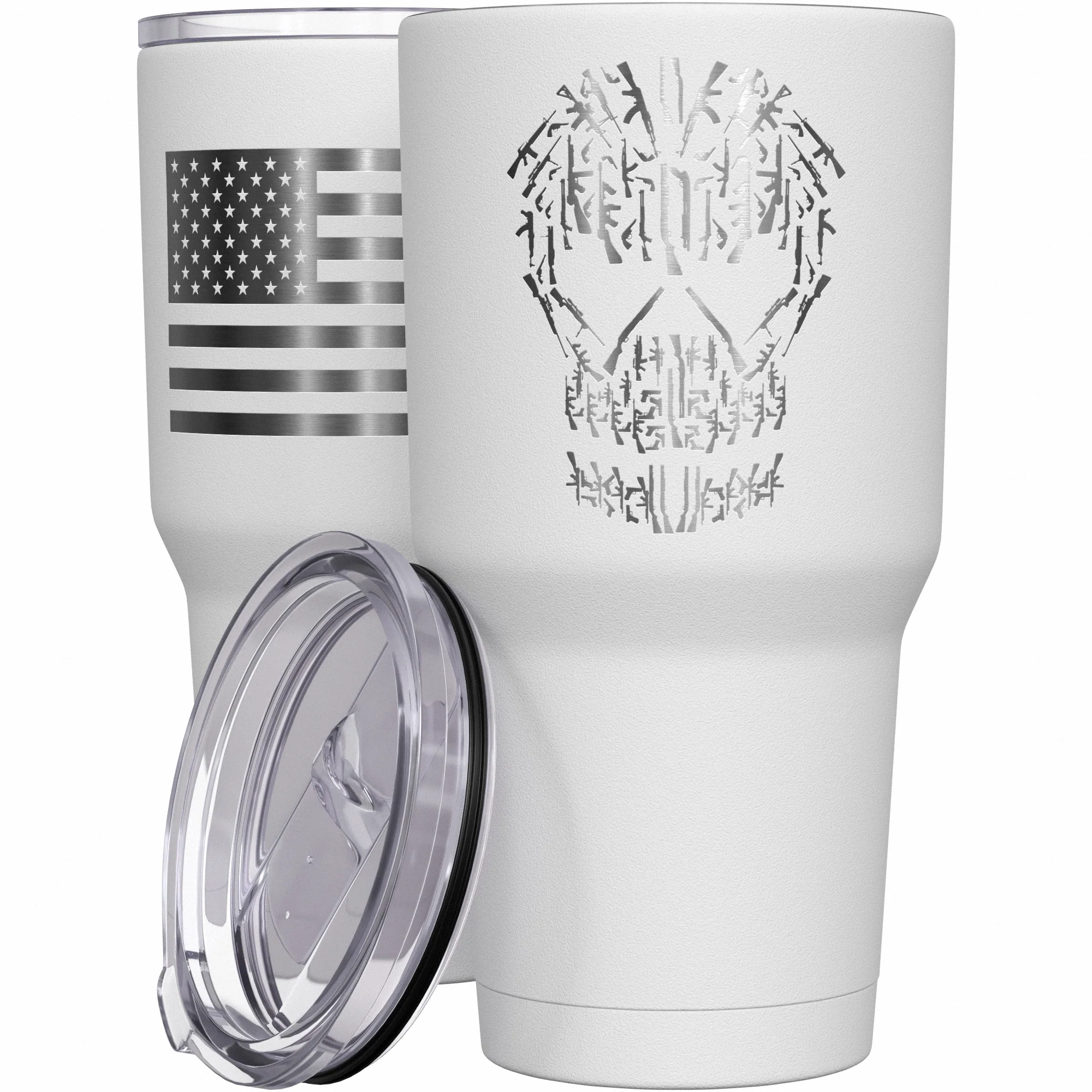 Gun Skull Stainless Steel Tumbler - Image 9