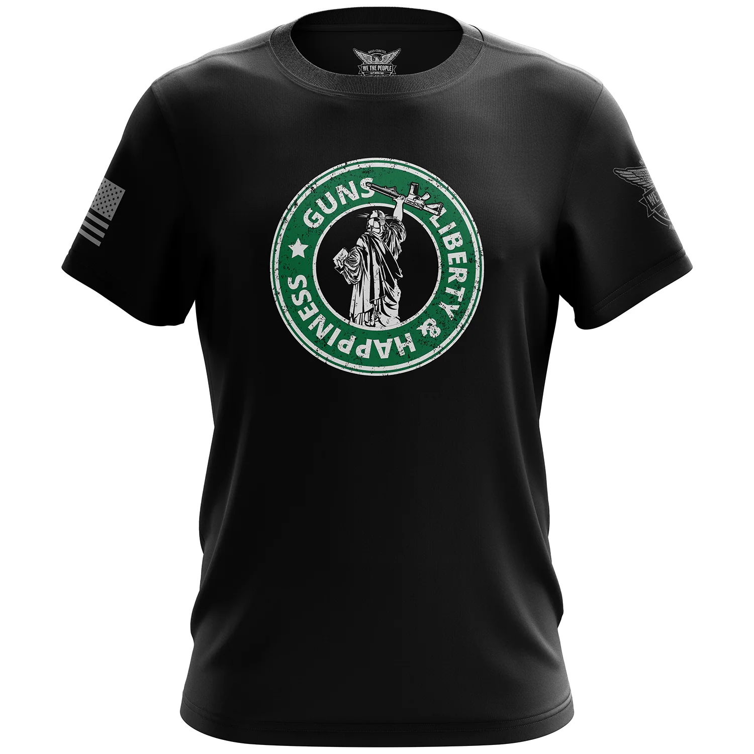 Guns - Liberty and Happiness Short Sleeve Shirt