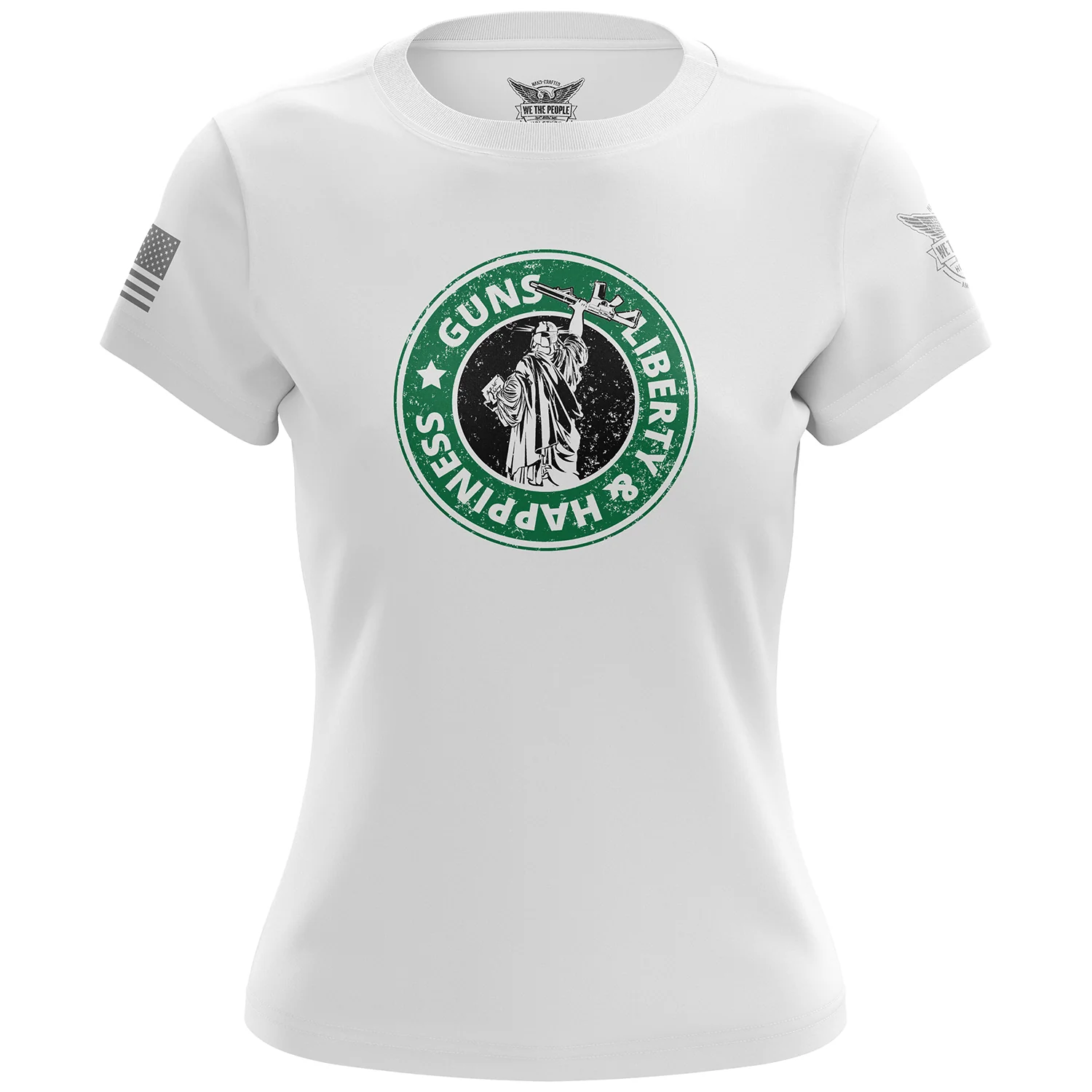Guns - Liberty and Happiness Women's Short Sleeve Shirt - Image 7