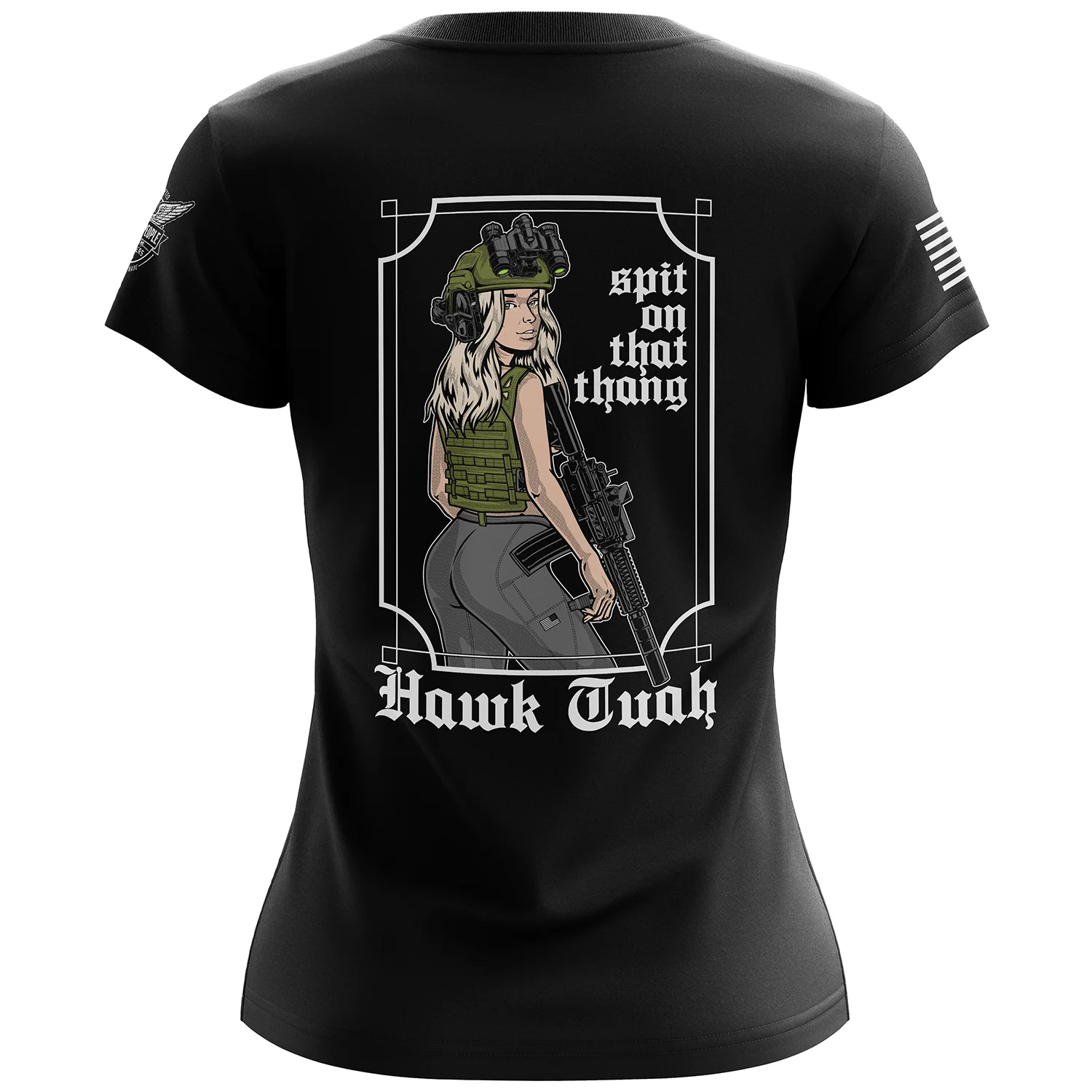 Hawk Tuah Women's Short Sleeve Shirt - Image 3