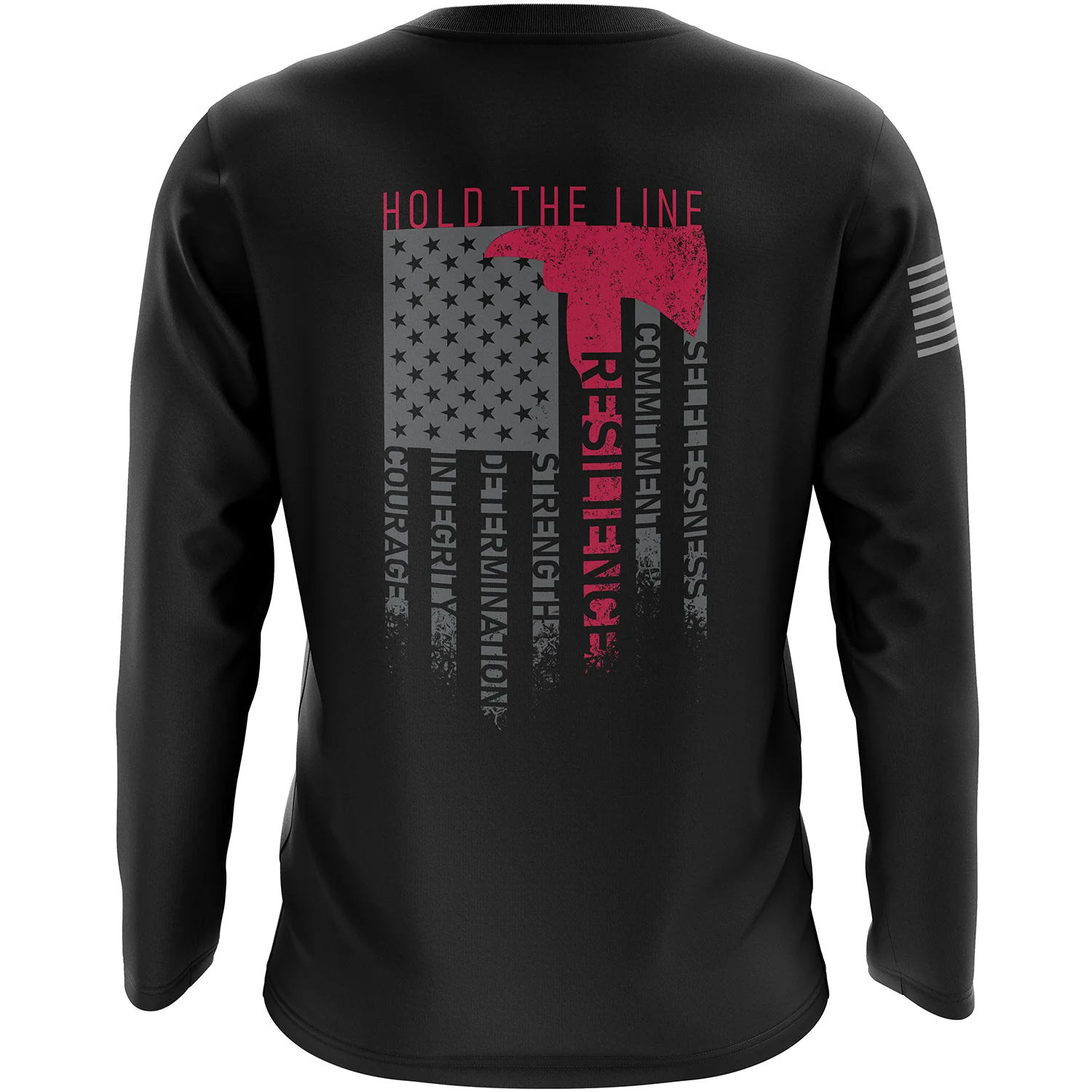 Hold The Line - Fire Rescue Long Sleeve Shirt - Image 3