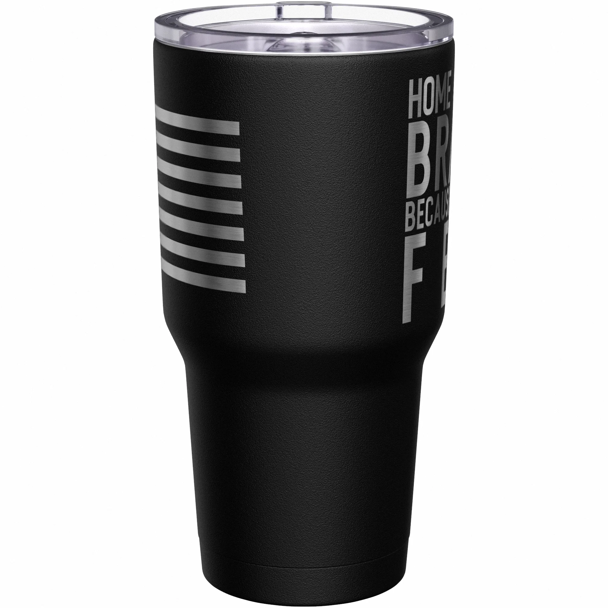 Home of the Brave + American Flag Stainless Steel Tumbler - Image 3