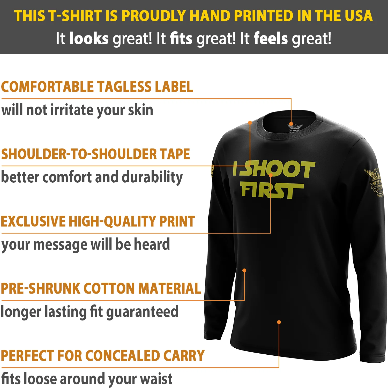 I Shoot First Long Sleeve Shirt - Image 6