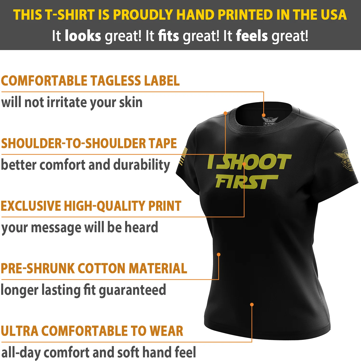 I Shoot First Women's Short Sleeve Shirt - Image 6
