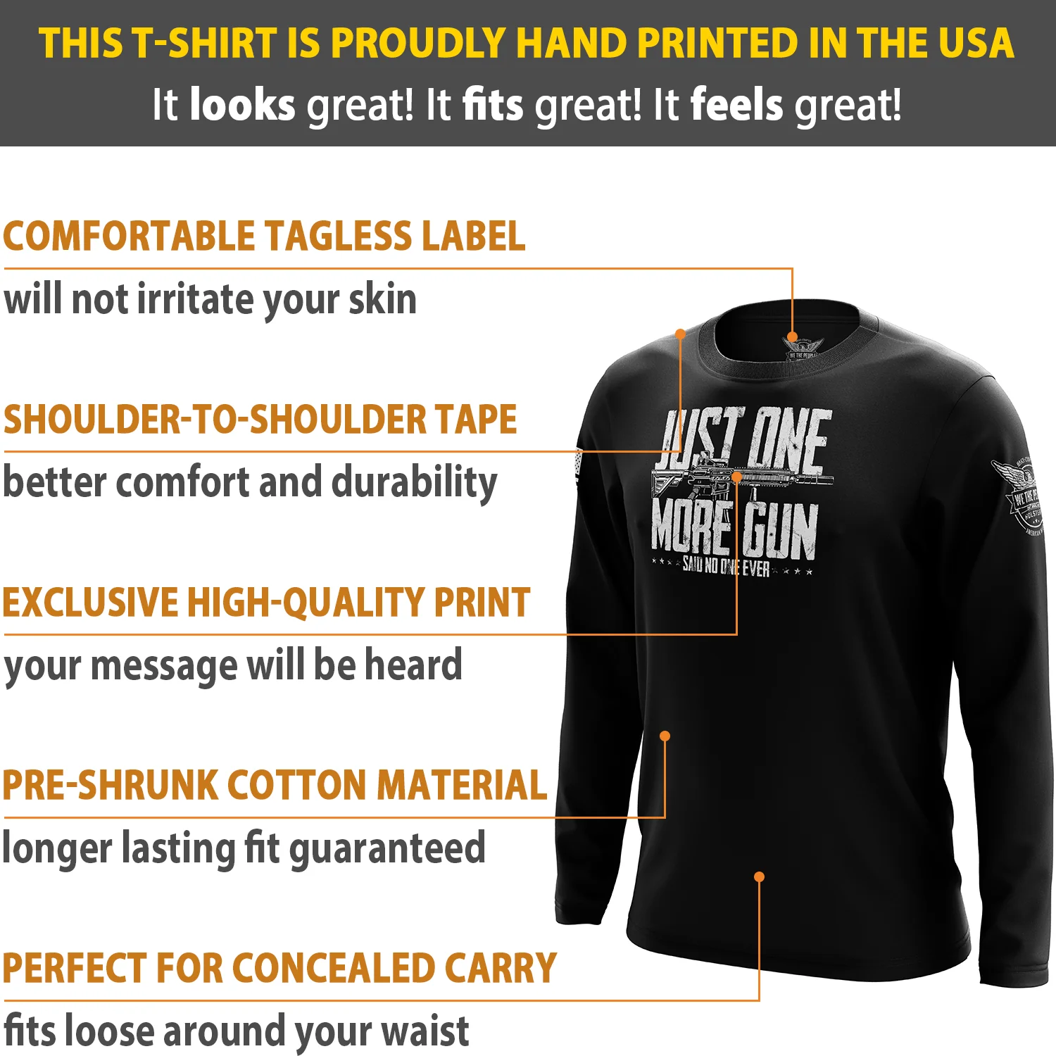 Just One More Gun Long Sleeve Shirt - Image 6