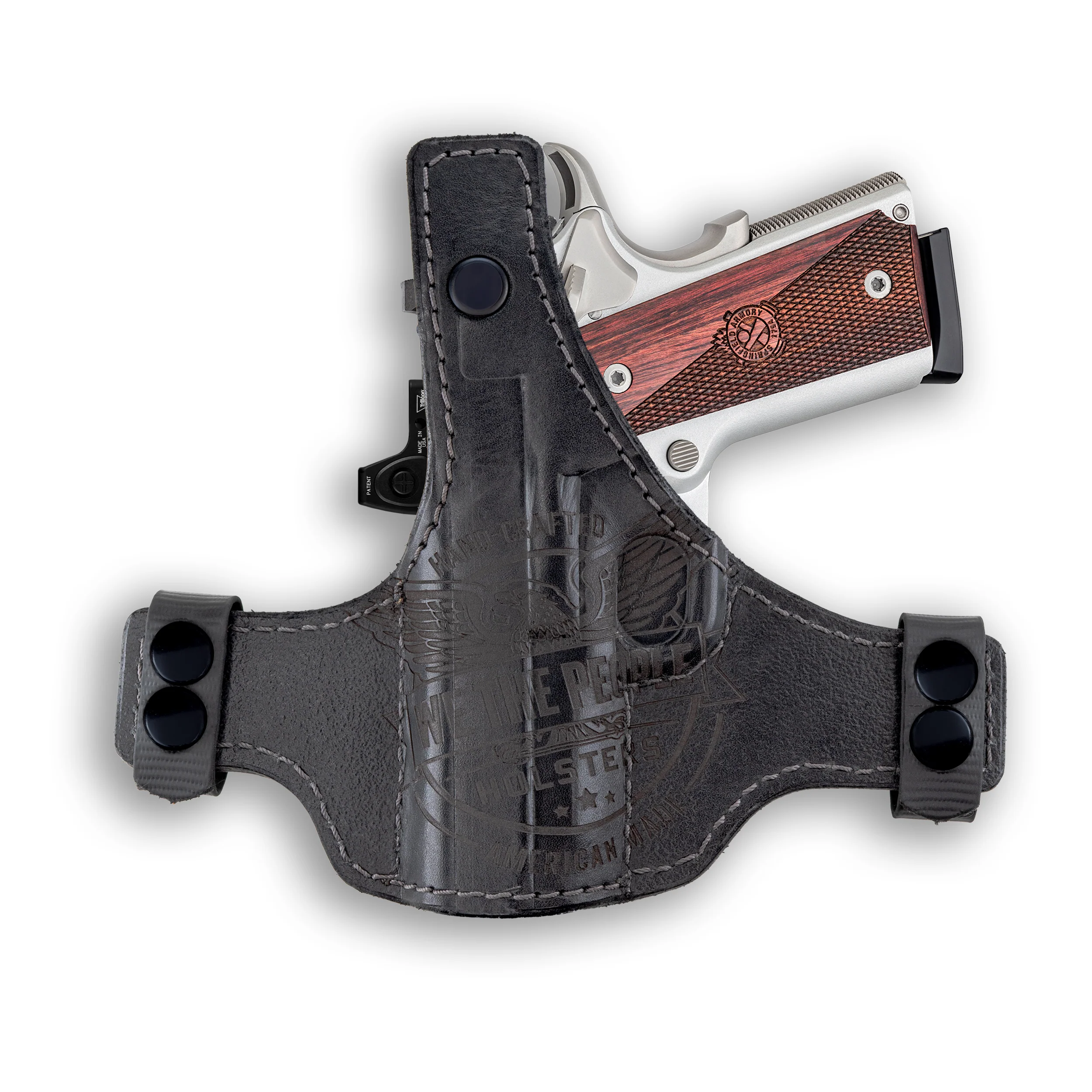 Kimber 1911 3.25" 45ACP No Rail Only Independence Thumb Break Leather OWB Holster - Image 4
