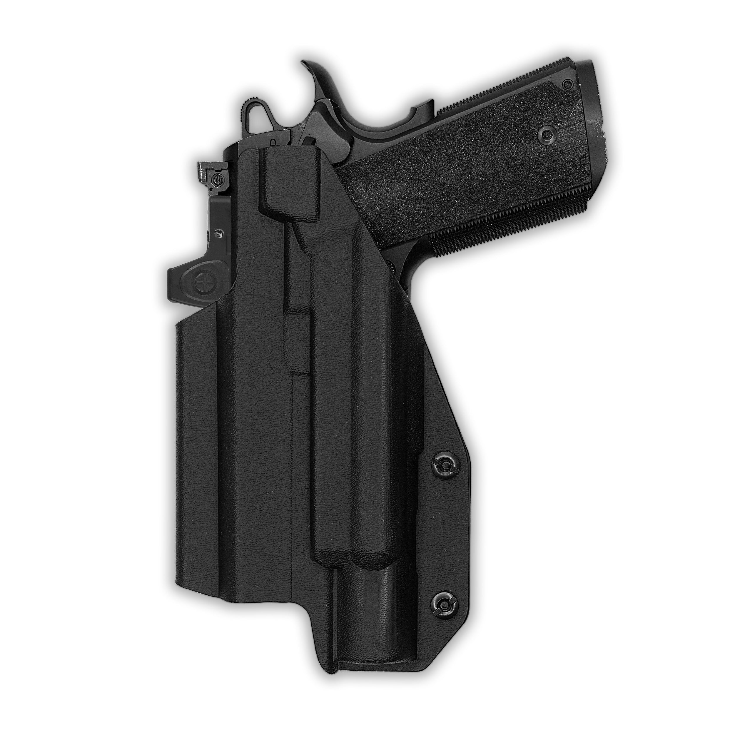 1911 4" Commander 45ACP with Surefire X300T-B Light Red Dot Optic Cut IWB Holster - Image 2