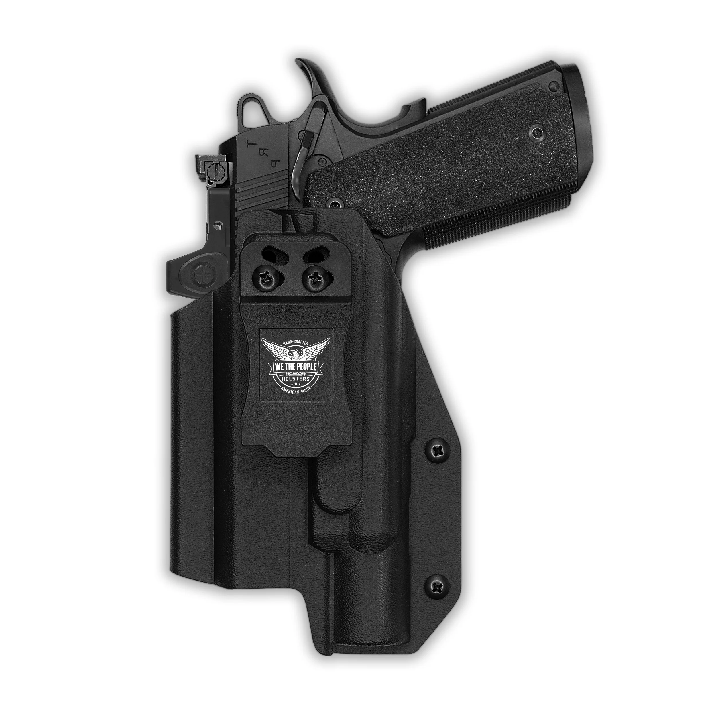 1911 4" Commander 45ACP with Surefire X300T-B Light Red Dot Optic Cut IWB Holster - Image 3