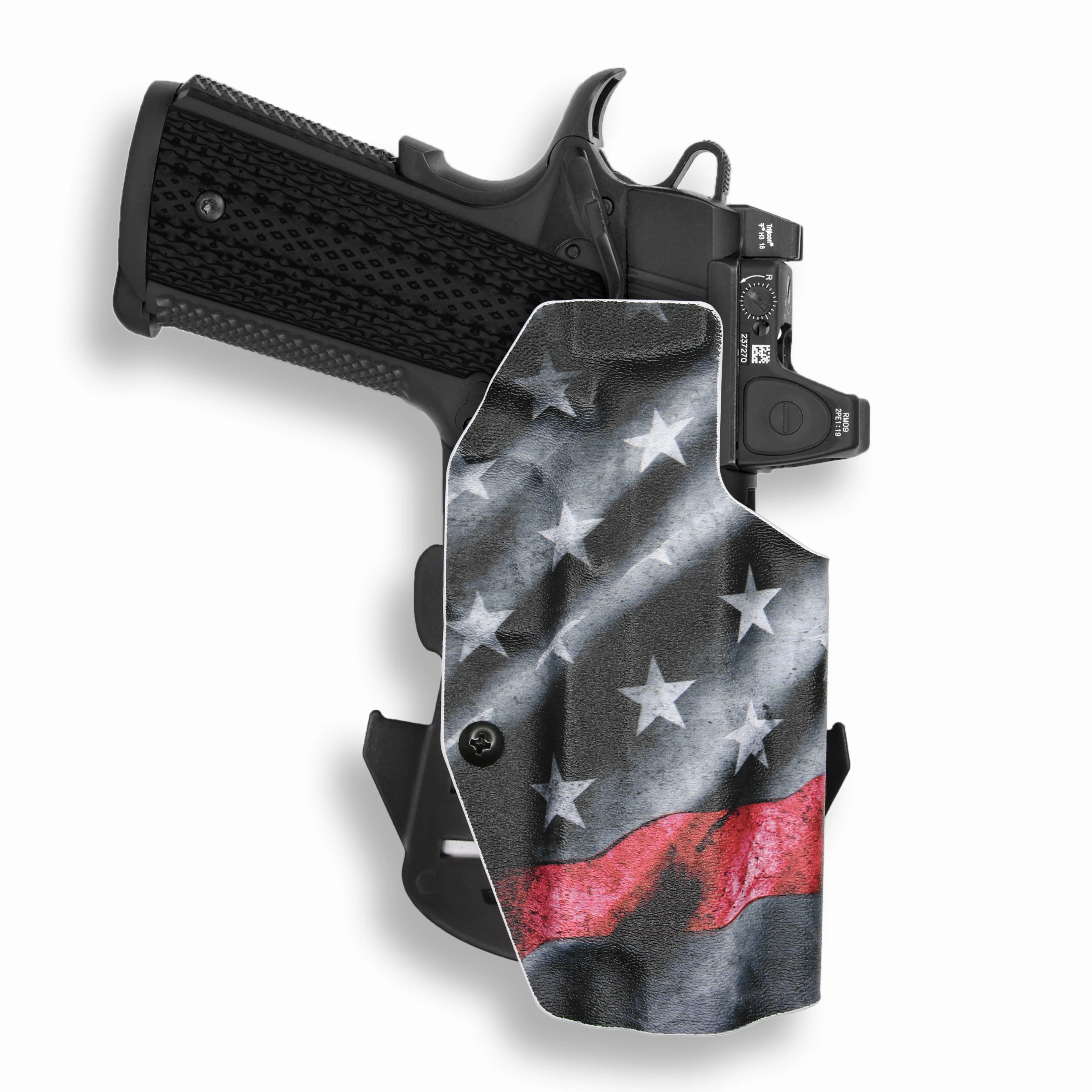 Kimber 1911 4" 45ACP with Rail Only Red Dot Optic Cut OWB Holster - Image 15