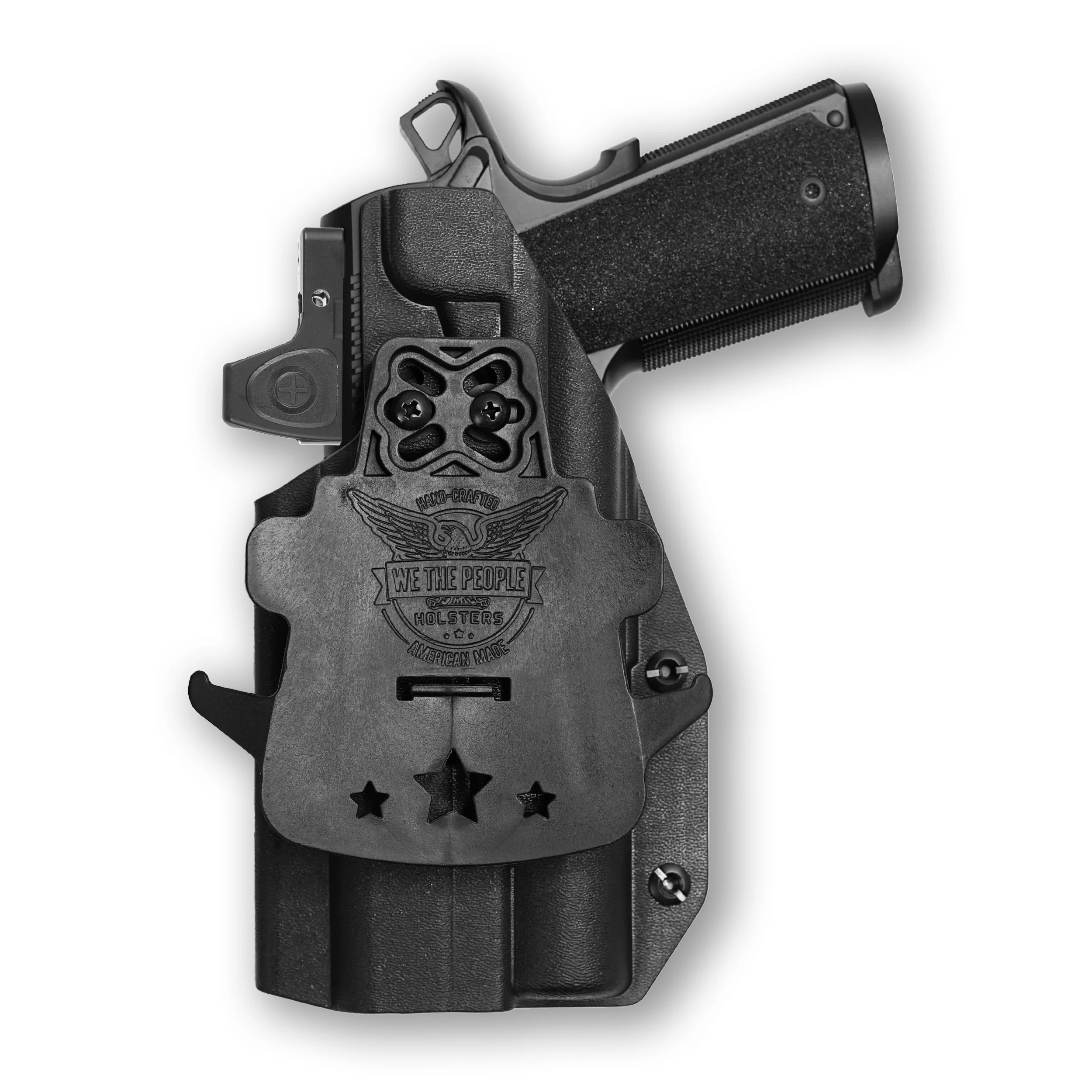 1911 5" Government 45ACP with Surefire X300U-A Light Red Dot Optic Cut OWB Holster - Image 2