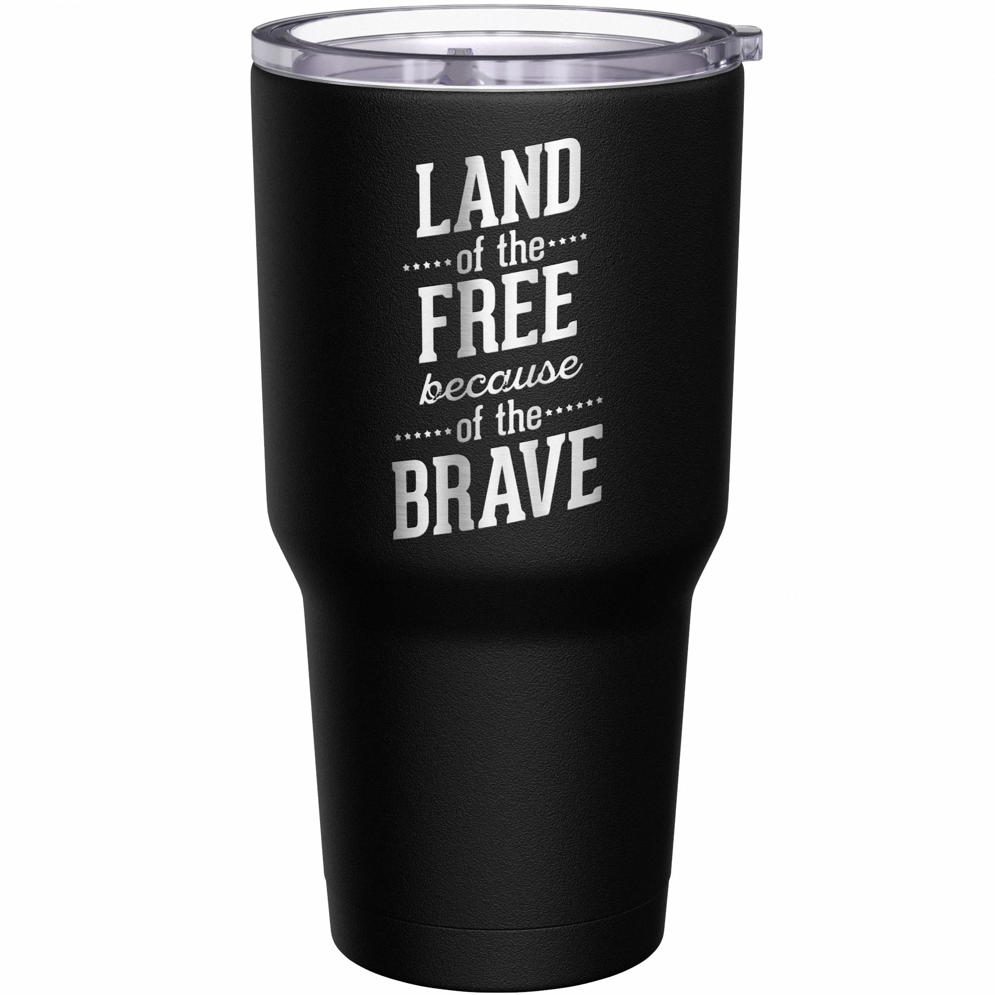Land Of The Free Because Of The Brave Stainless Steel Tumbler - Image 2