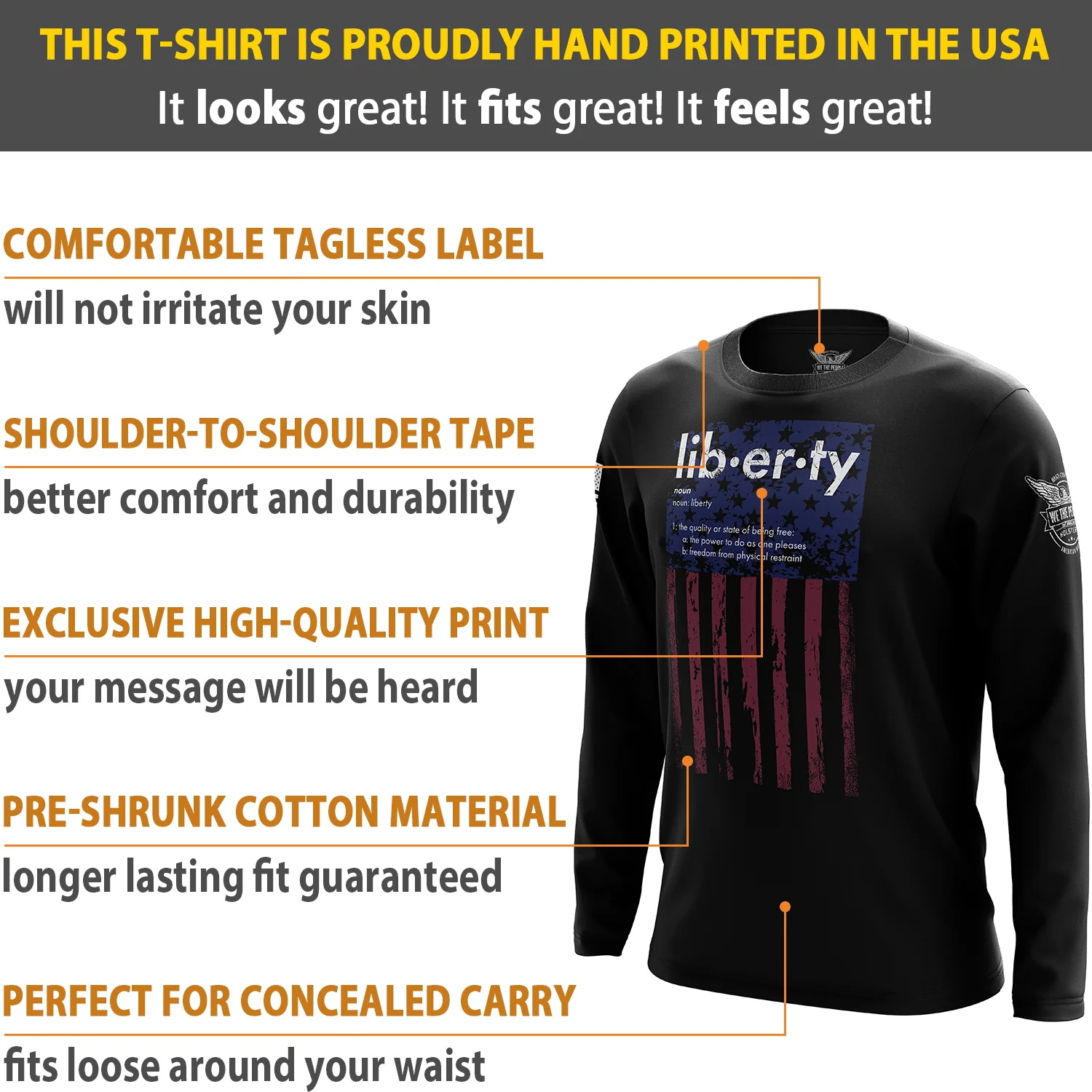 Liberty Flag Long Sleeve Shirt - Image 6