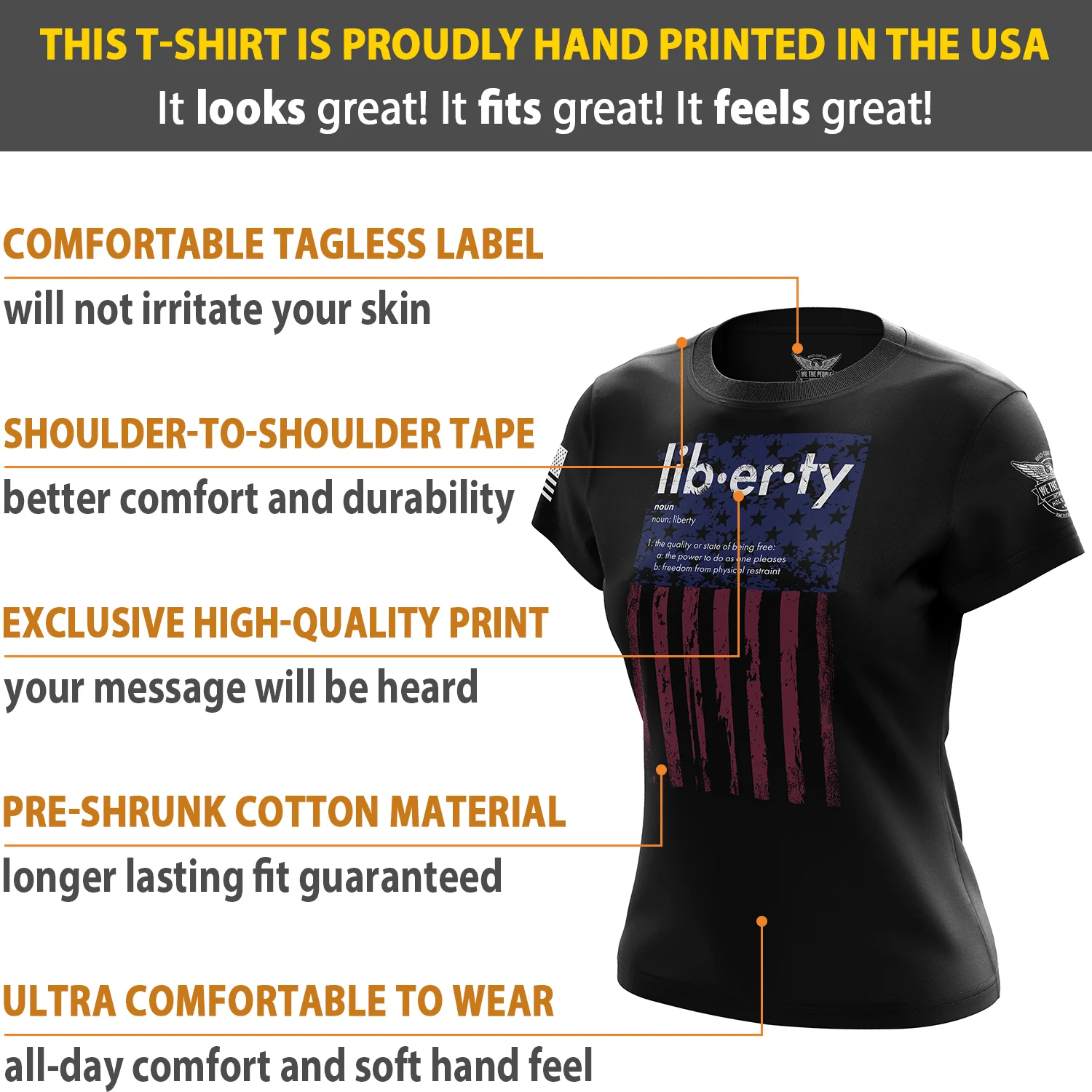 Liberty Flag Women's Short Sleeve Shirt - Image 6